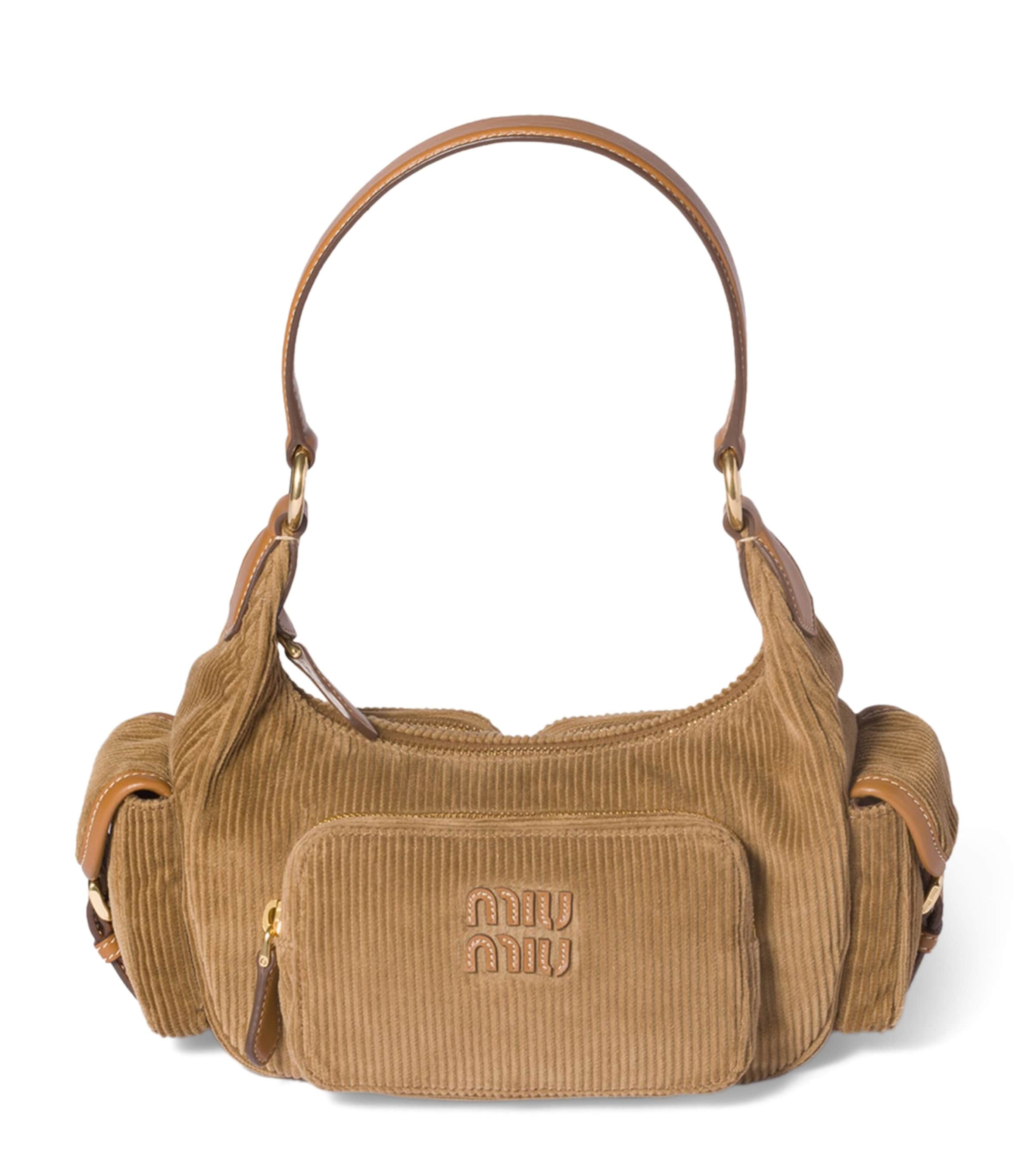 Corduroy Pocket Shoulder Bag