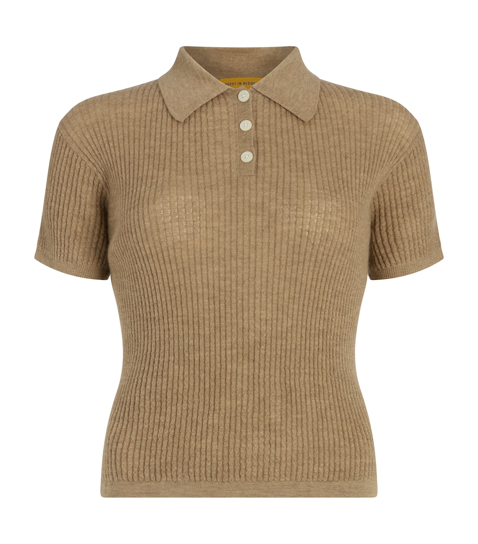 Cashmere Shrunken Polo Shirt