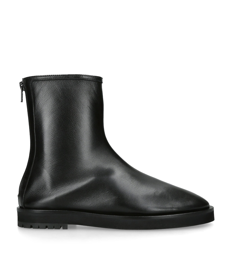 Dear Frances Leather Joss Ankle Boots Black