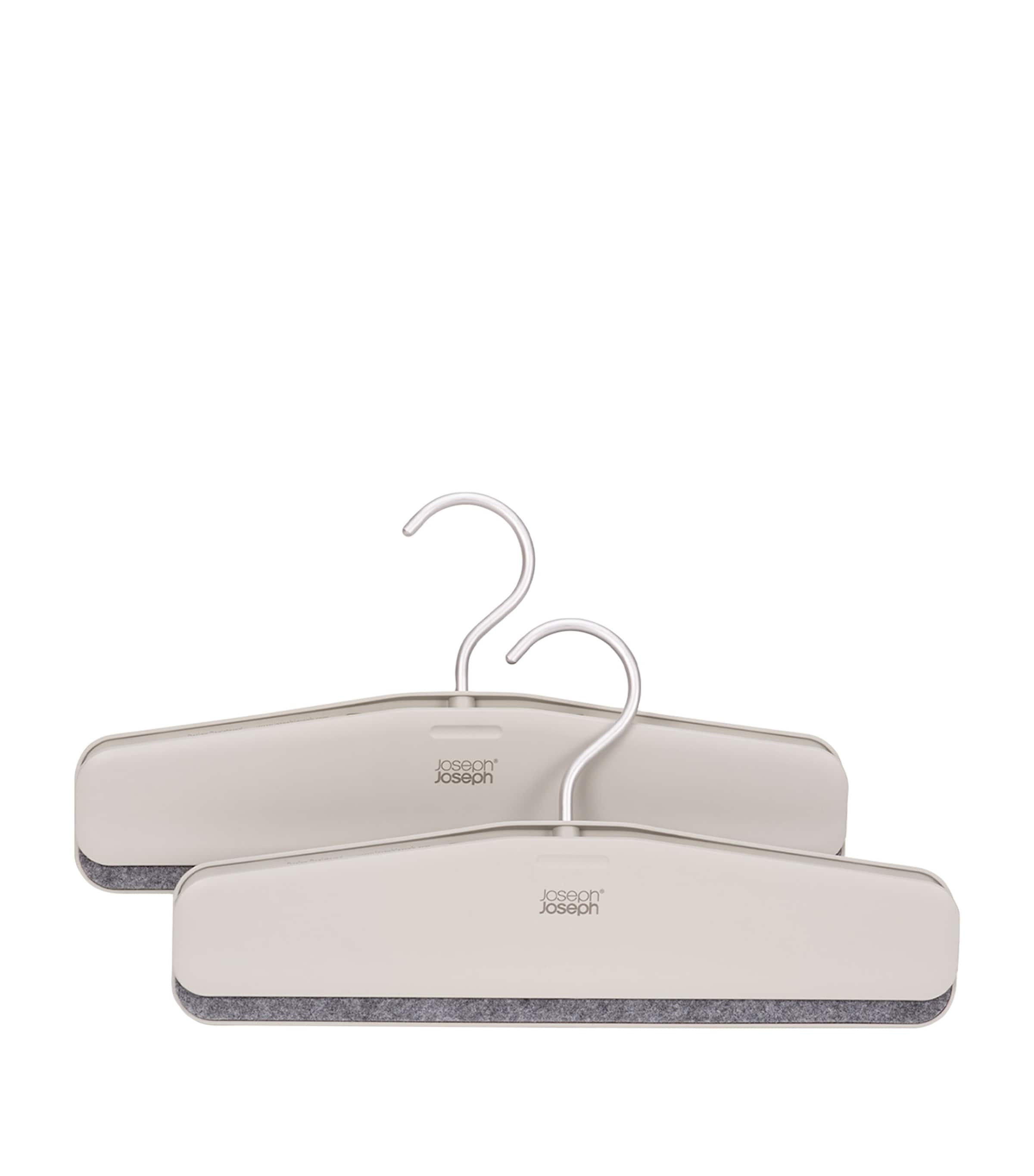 Joseph Joseph Pack of 2 Orderly Easy-Grip Trouser & Skirt Hangers Ecru