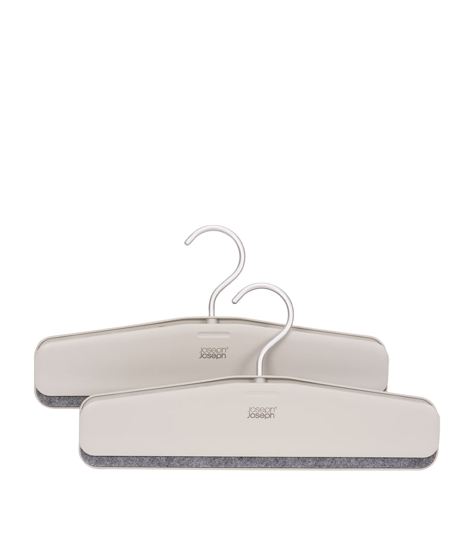 Joseph Joseph Pack of 2 Orderly Easy-Grip Trouser & Skirt Hangers Ecru