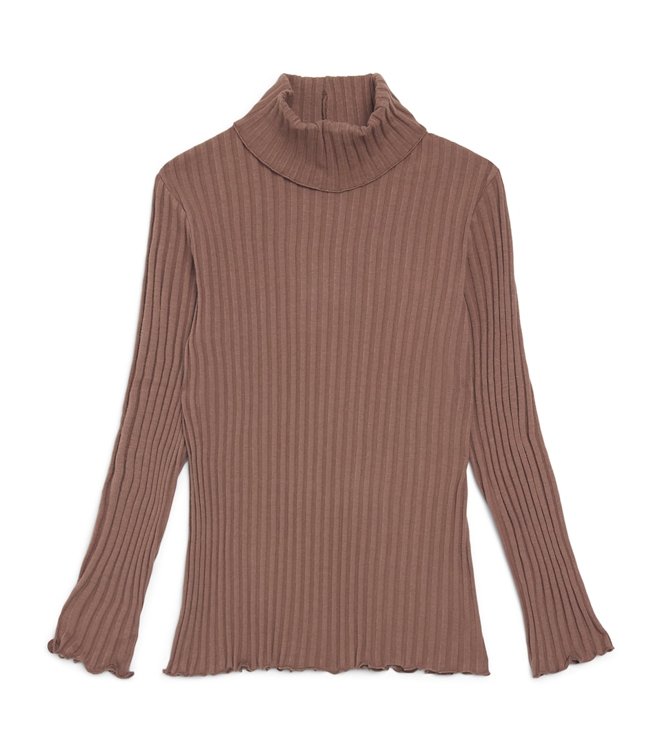 Il Gufo Stretch-Cotton Ribbed T-Shirt (2-14 Years) Cioccolato