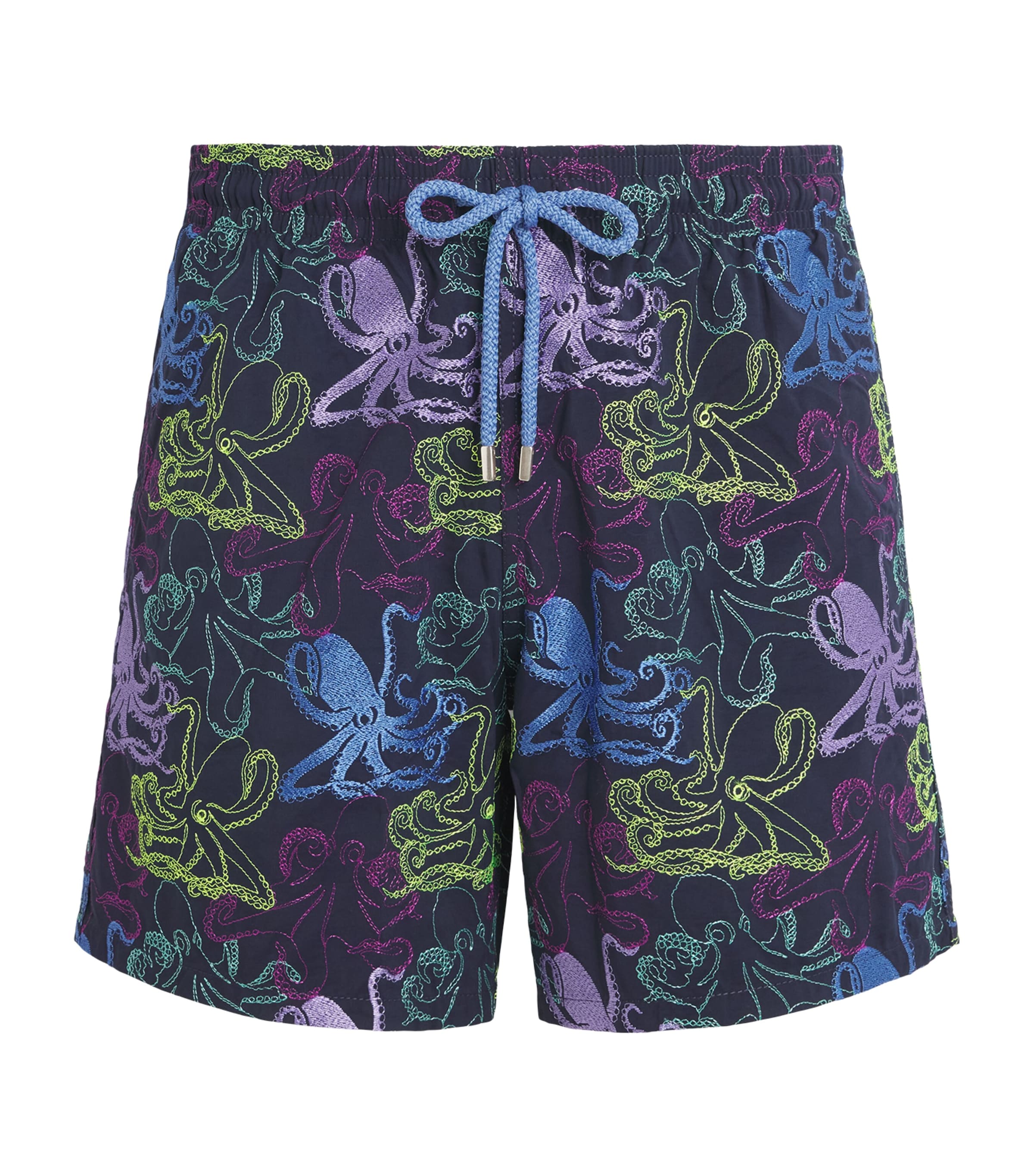 Vilebrequin Mens Octopussy Embroidered Mistral Swim Shorts Bleu Marine