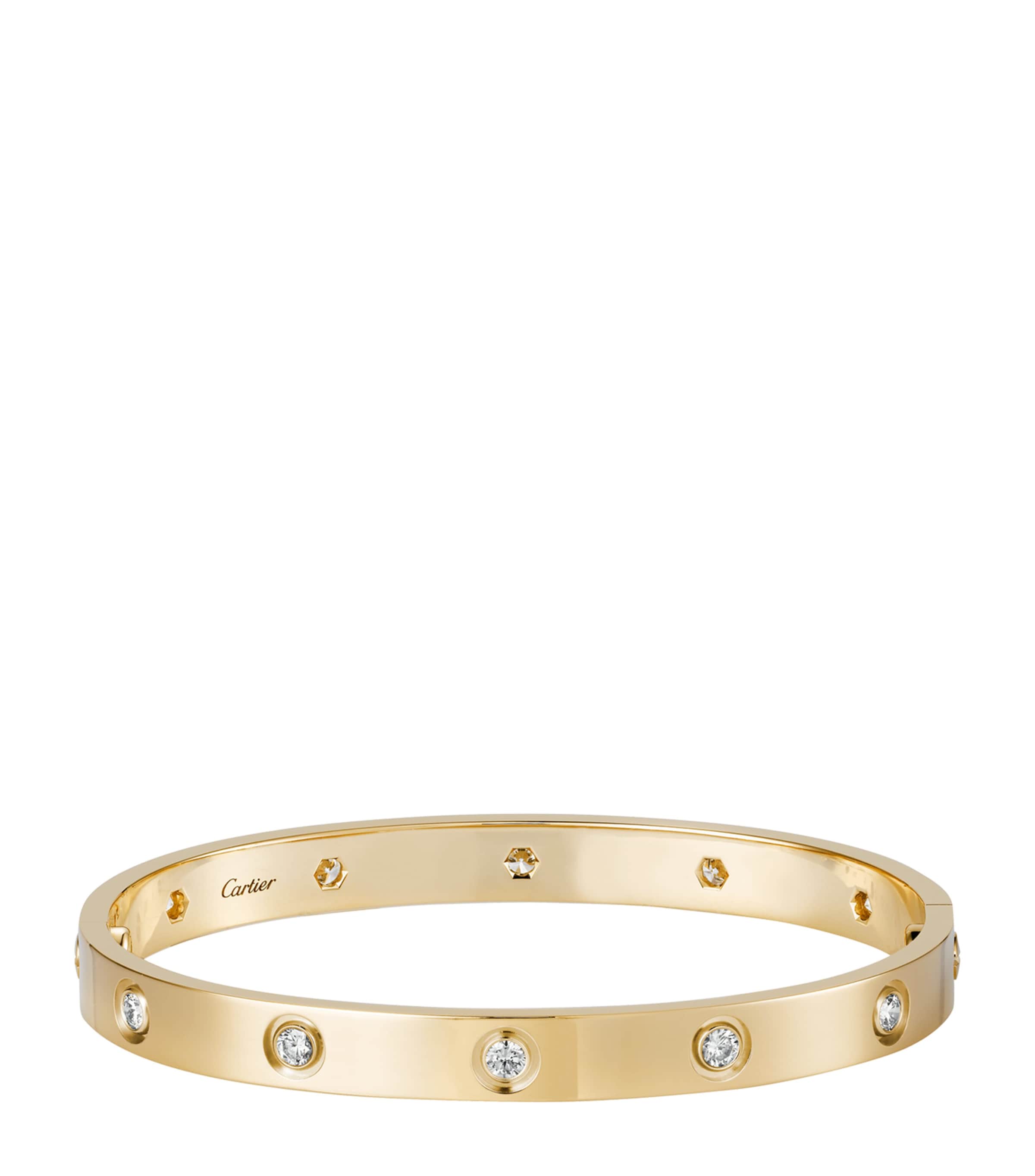 Cartier LOVE Classic Yellow Gold 10-Diamond Bracelet Yellow Gold