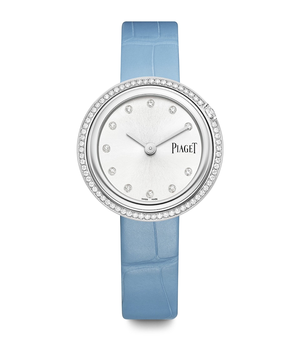 Steel, Diamond and Alligator Strap Possession Watch 34mm