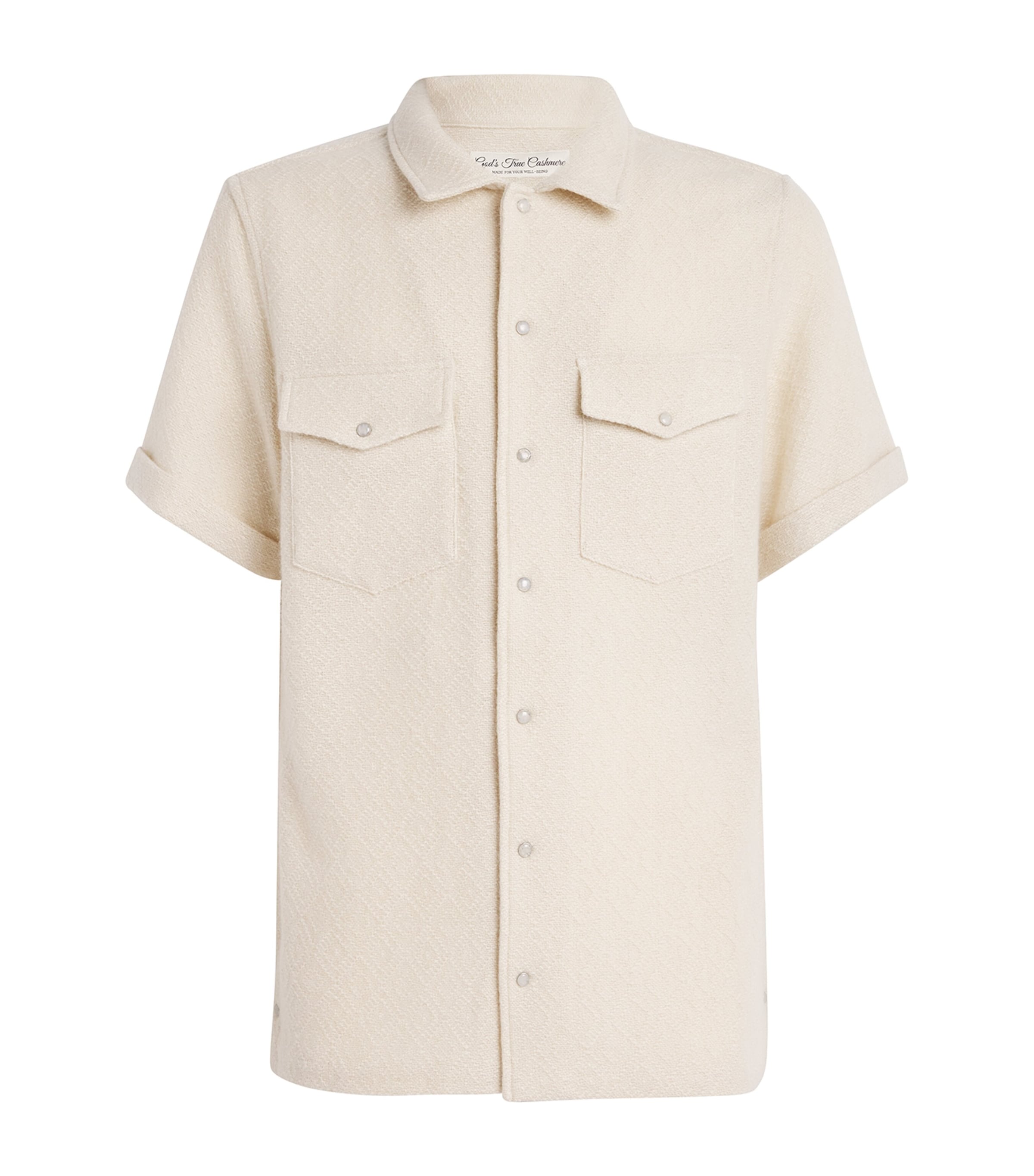 God's True Cashmere Mens Cashmere and Moonstone Unisex Shirt Moonstone