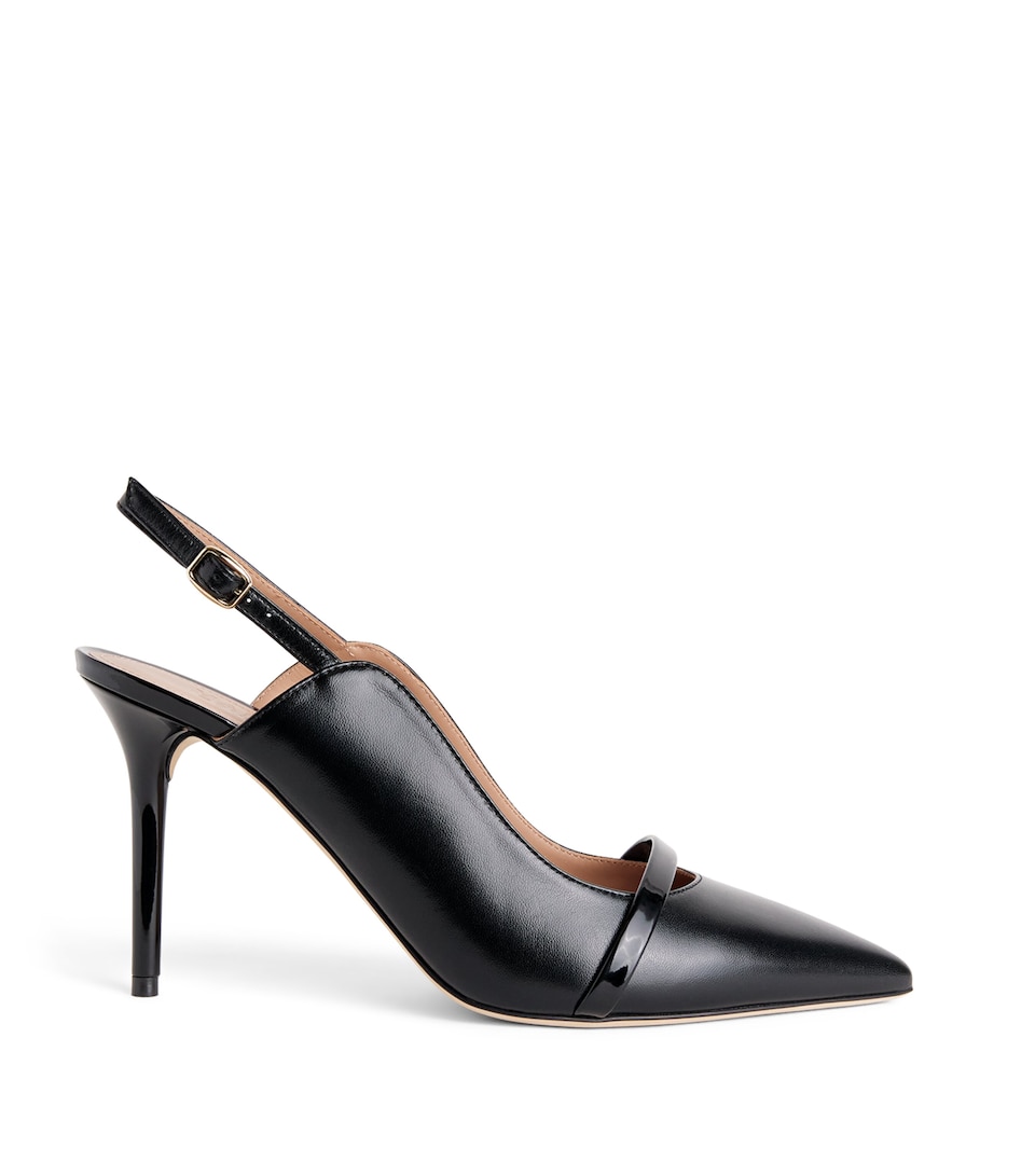 Malone Souliers Leather Marion Slingback Pumps 85 Black