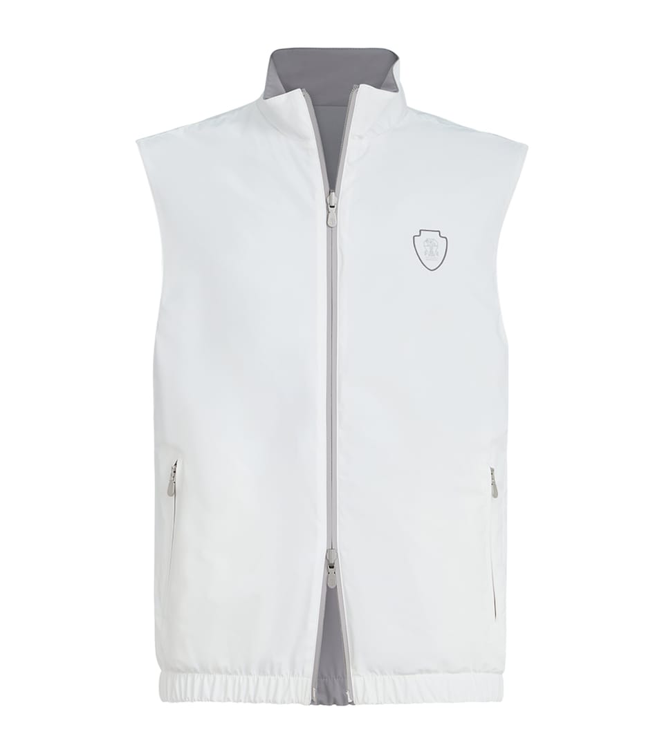 Brunello Cucinelli Mens Technical Crest Reversible Gilet