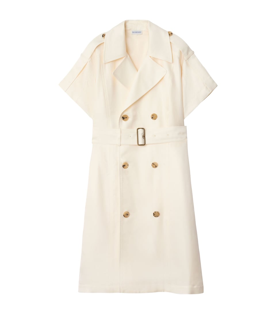Belted Trench Midi Dress