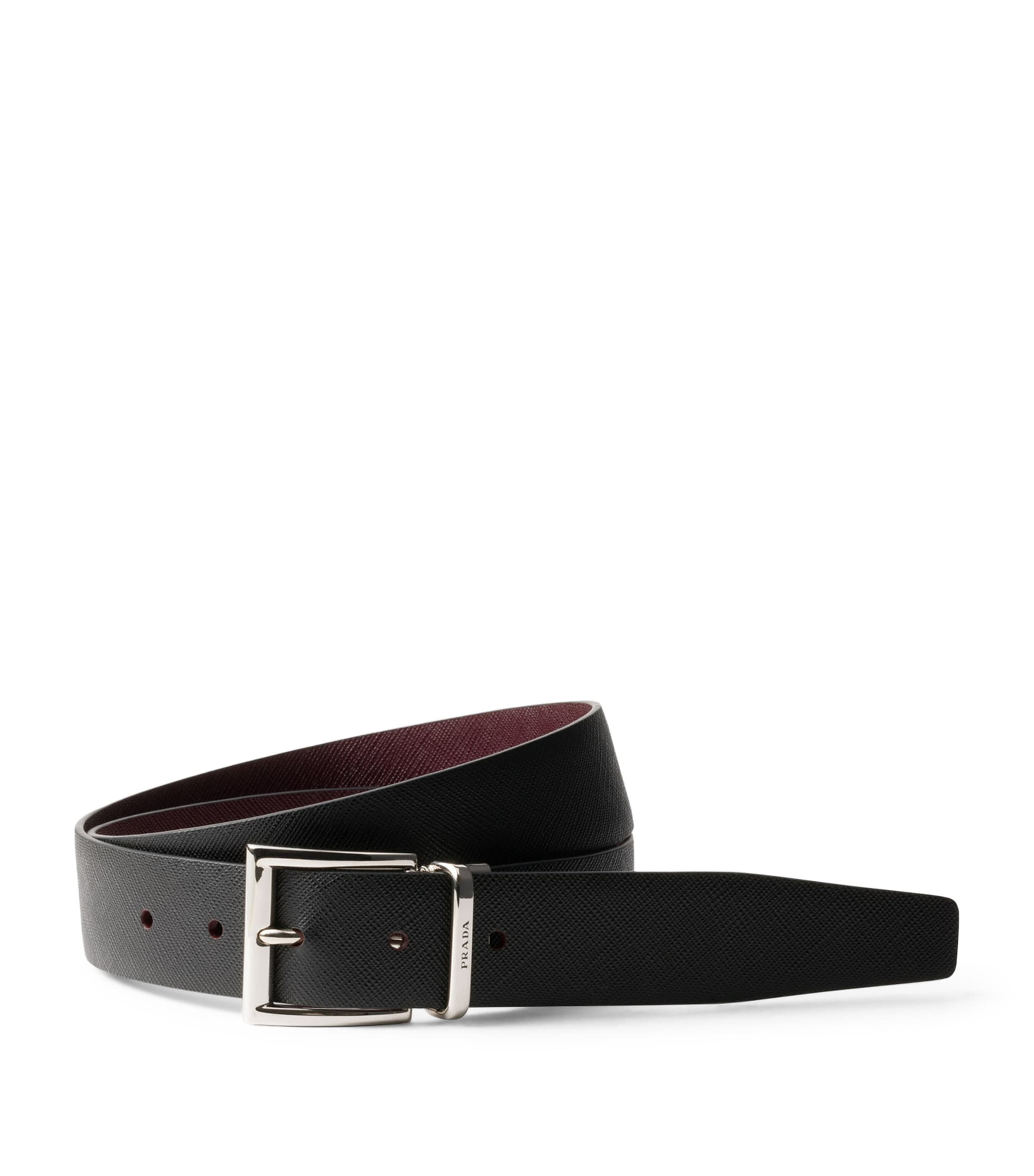 Saffiano Leather Reversible Belt
