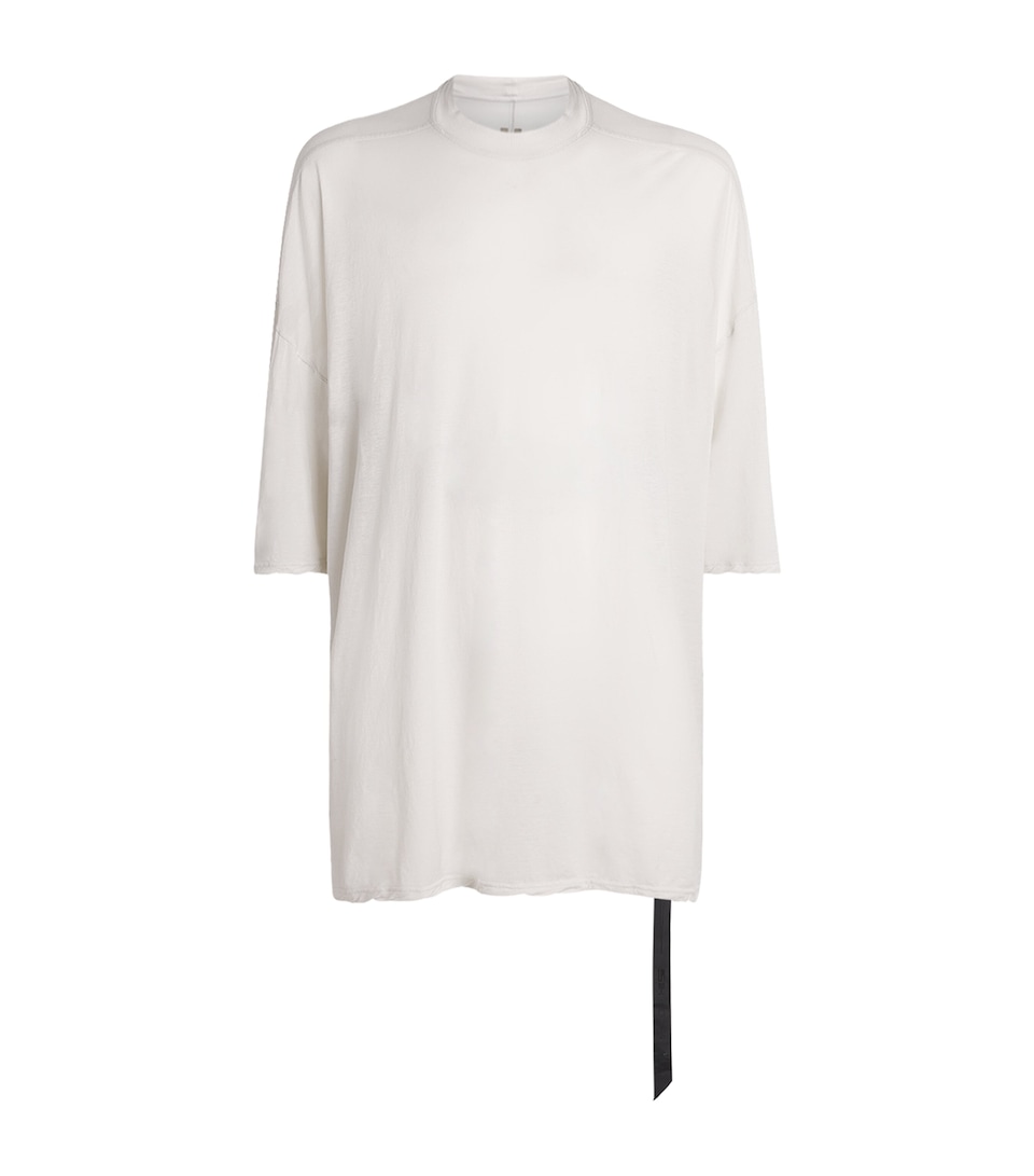 Rick Owens Mens Cotton Tommy T-Shirt Milk Wash