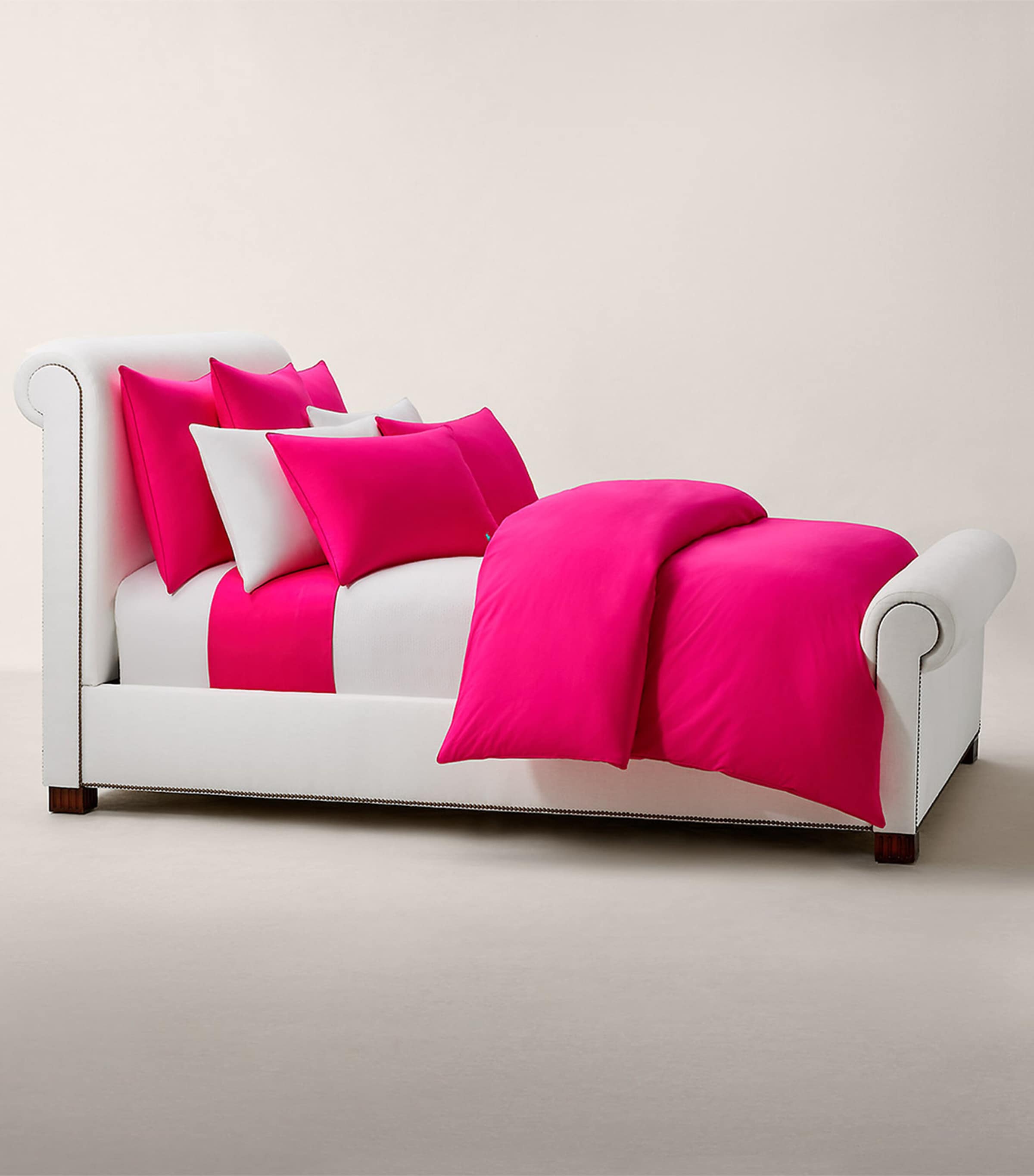 Ralph Lauren Home Cotton Polo Player Fitted Sheet (160cm x 200cm) Pinksky
