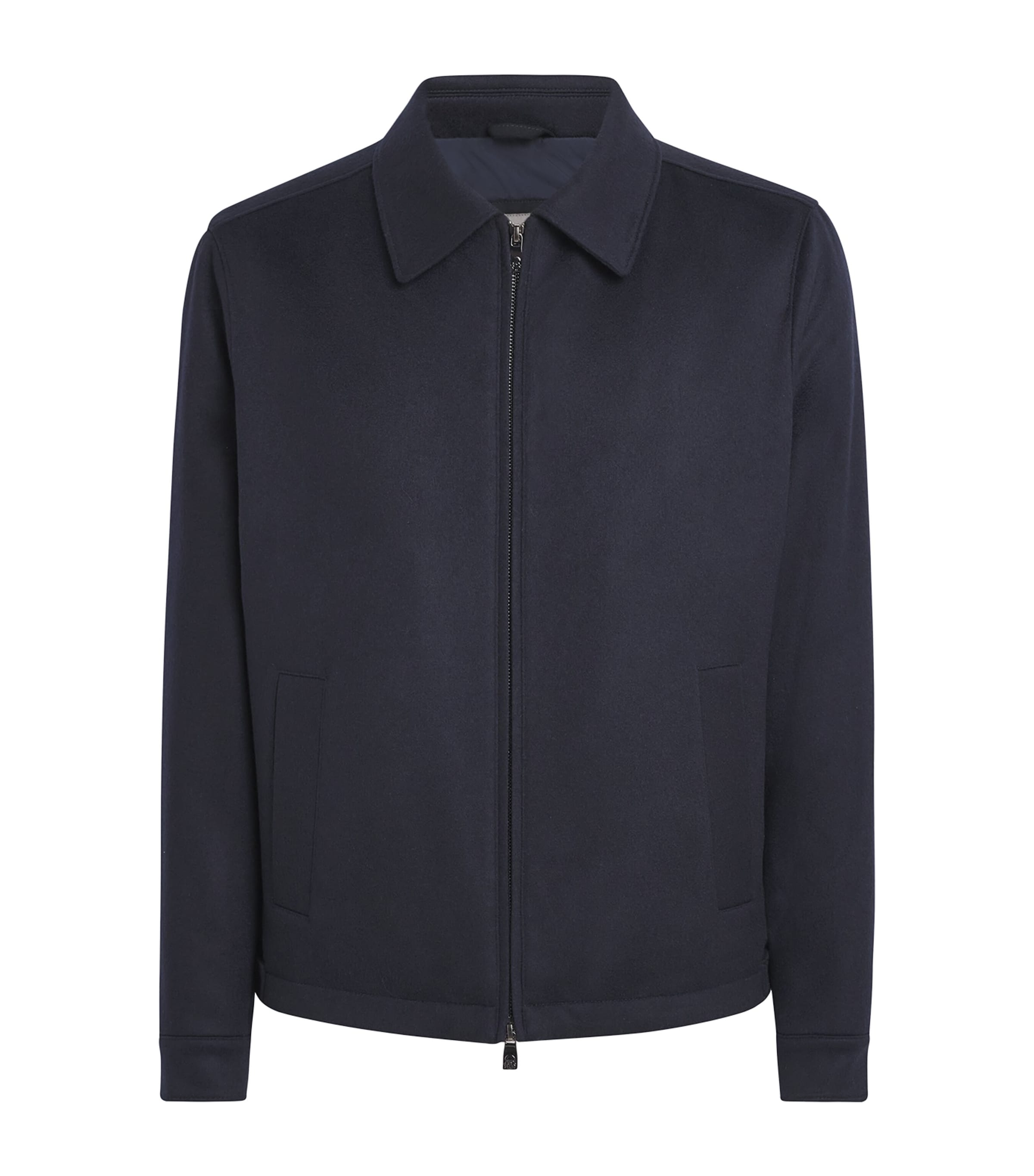 Corneliani Mens Cashmere Collar Jacket Navy Blue