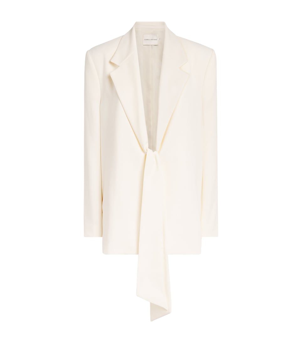 CAMILLA AND MARC Womens Draped Darien Blazer Mcrm Cream