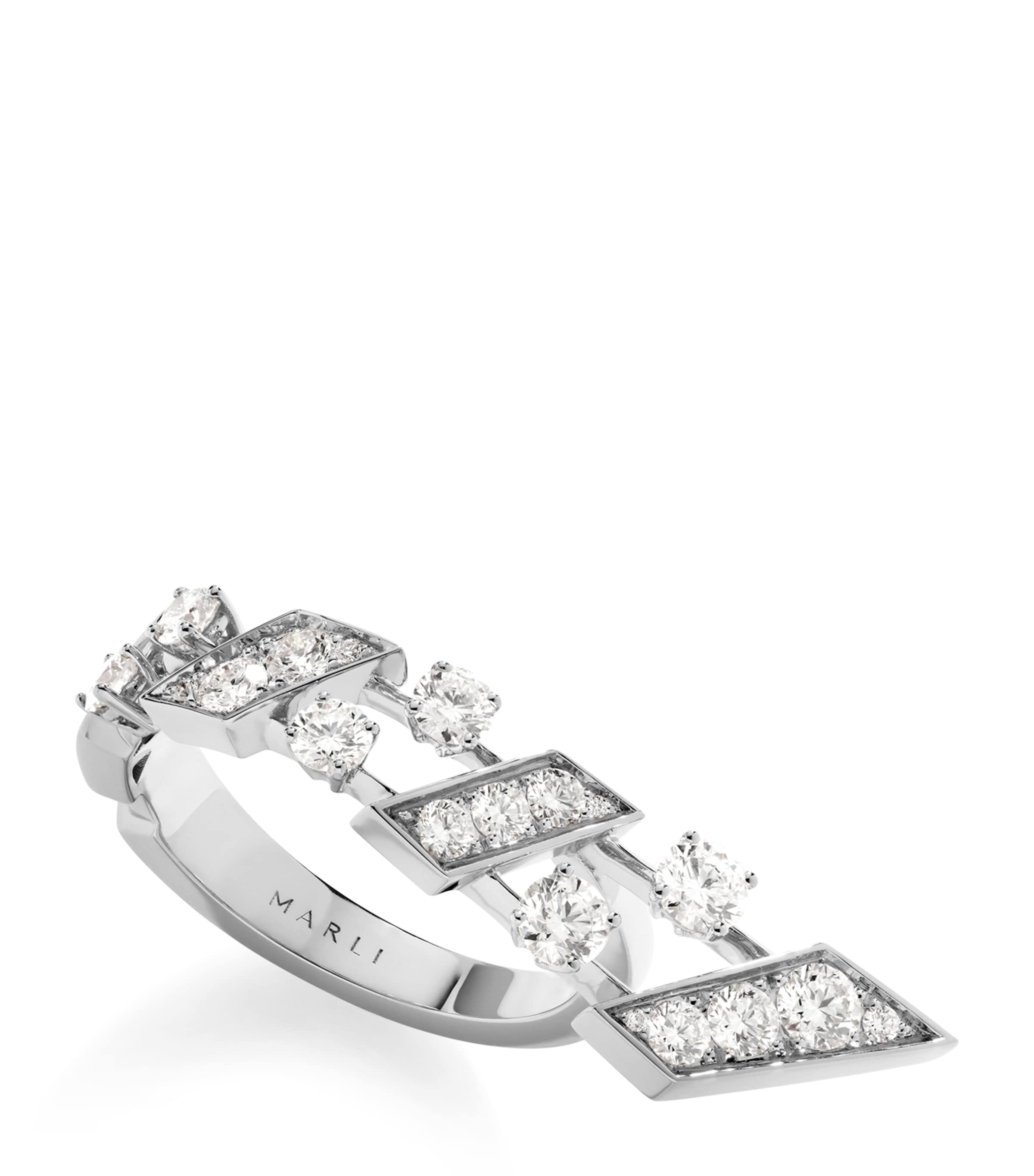 White Gold and Diamond Fifth Avenue Ring