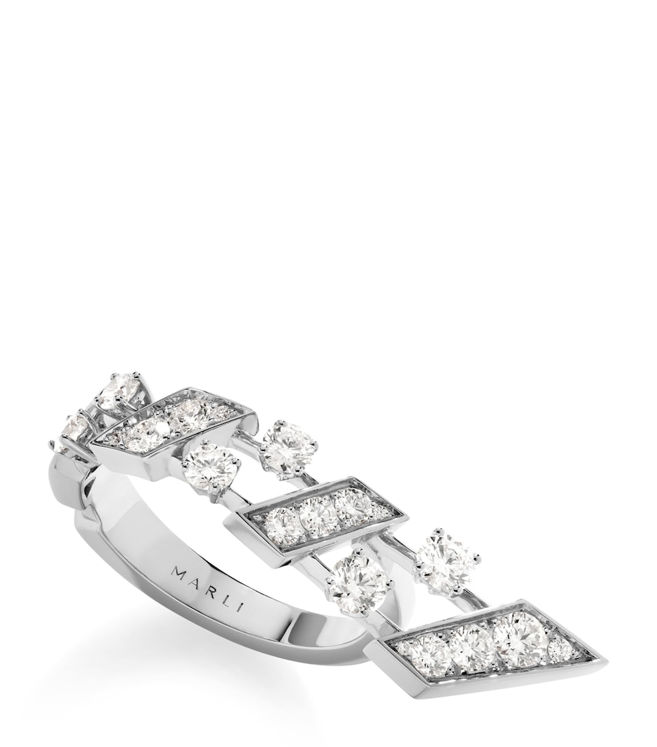 MARLI New York White Gold and Diamond Fifth Avenue Ring White Gold