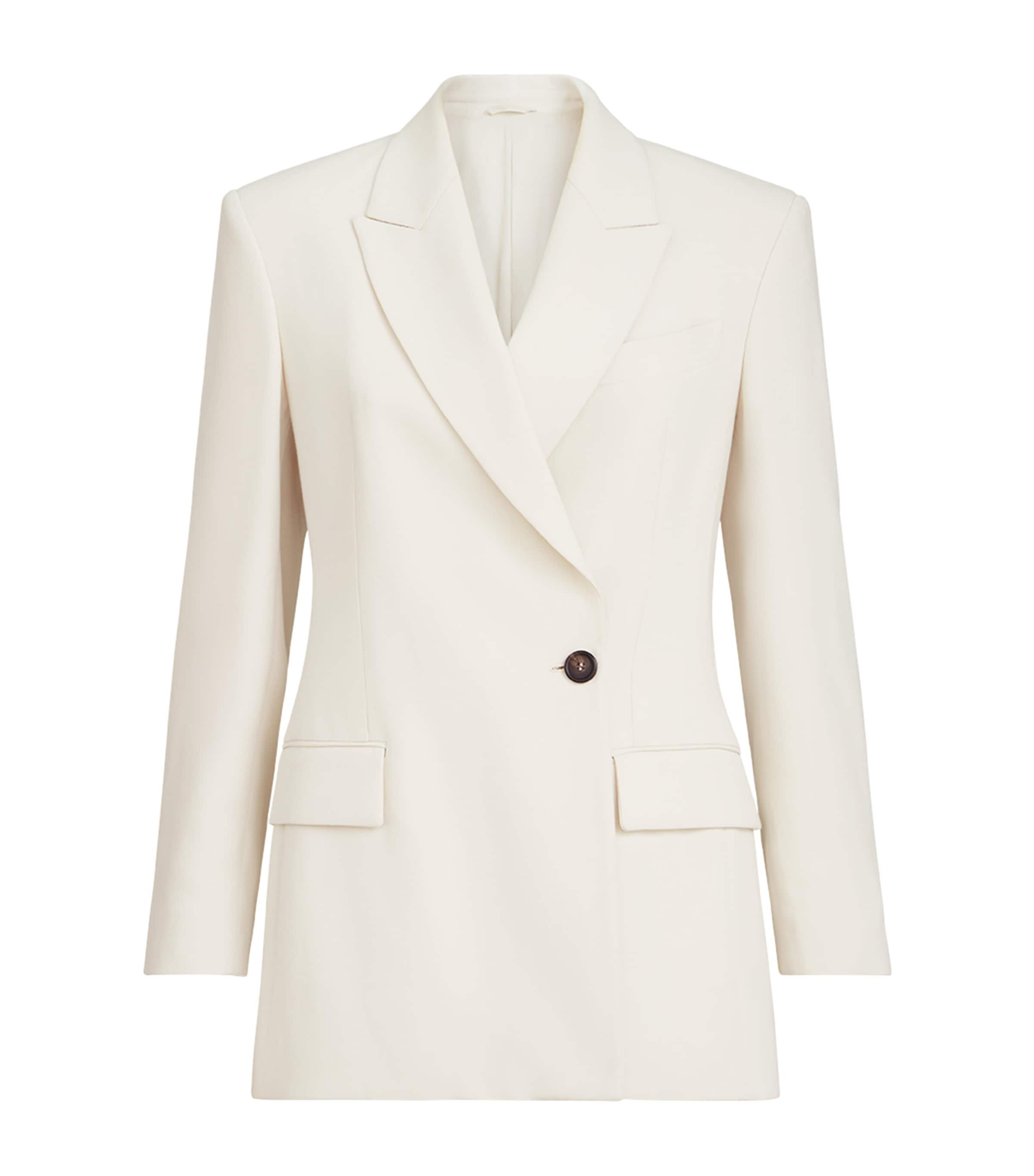 Brunello Cucinelli Womens Comfort Viscose Couture Twill Blazer