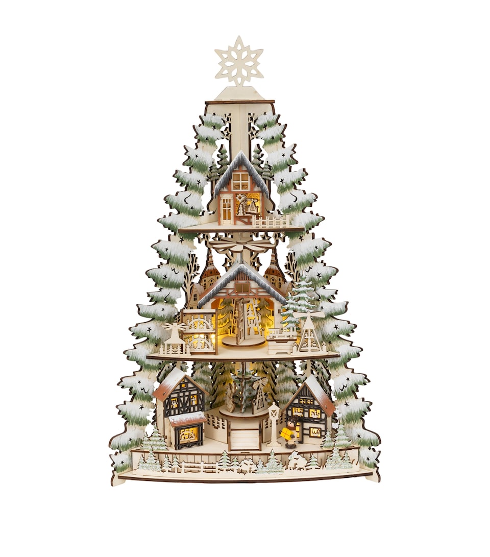 Harrods Three-Tier Christmas Tree LED Ornament Colours/warm White