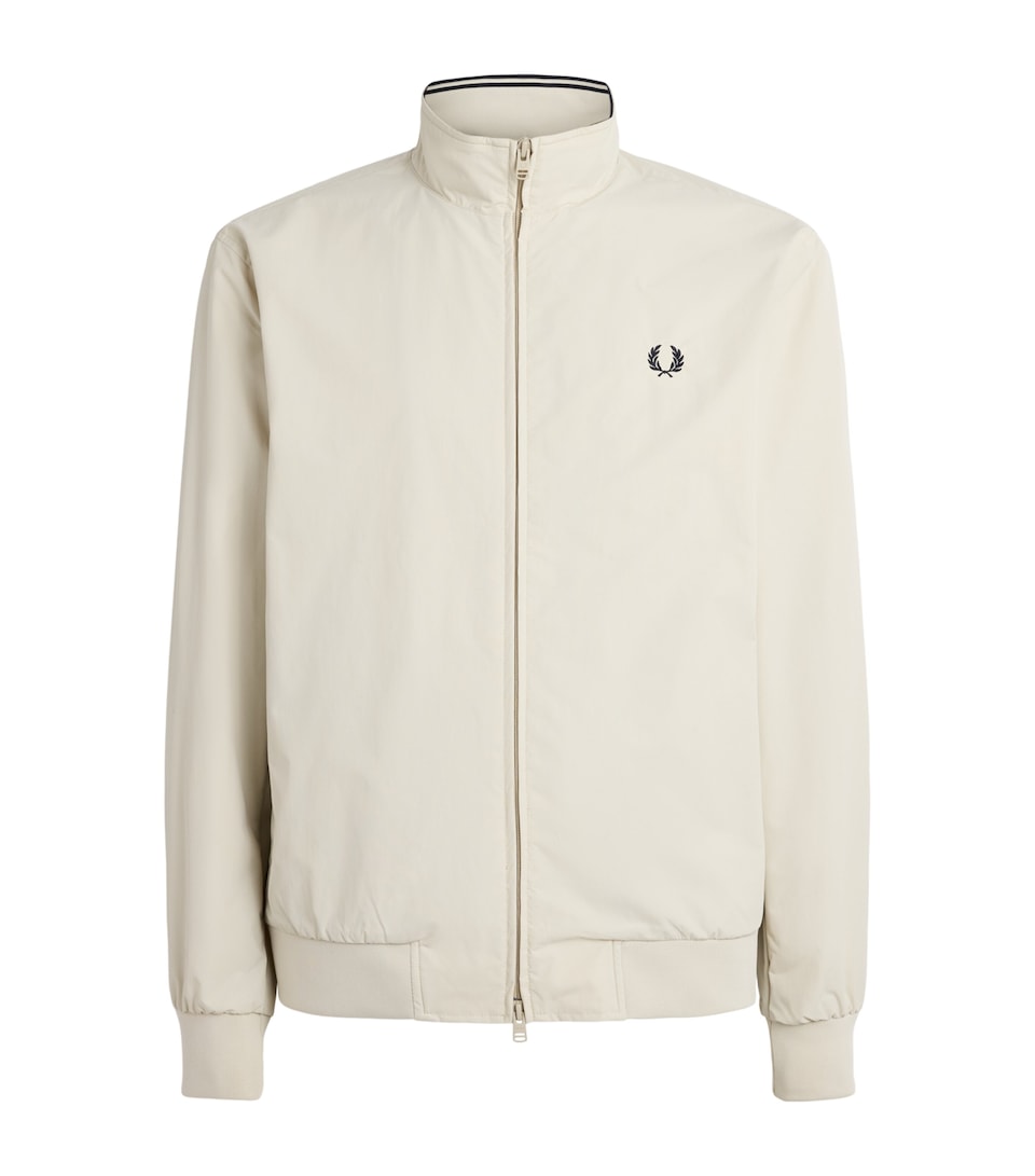 Fred Perry Mens Zip-Front Brentham Jacket Oatmeal