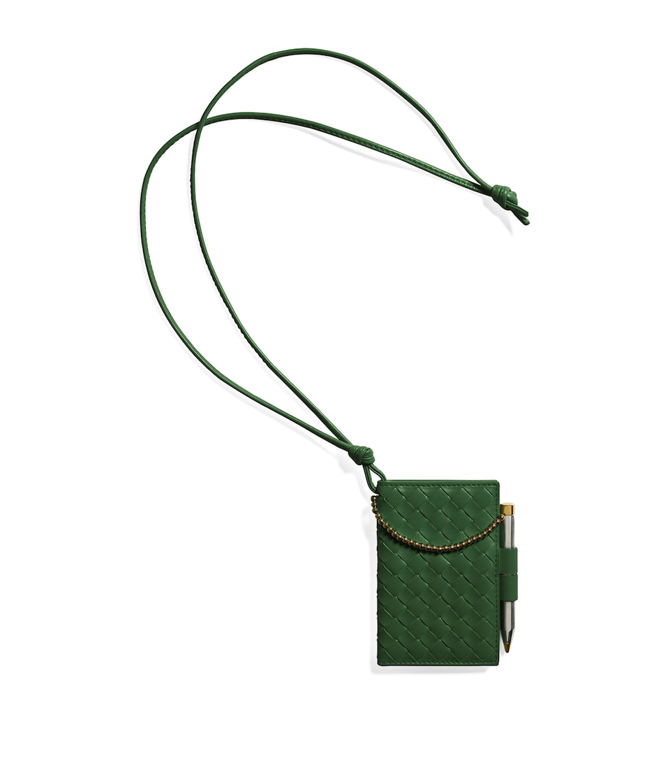 Bottega Veneta Nappa Leather Intrecciato Piccolo Badge Holder