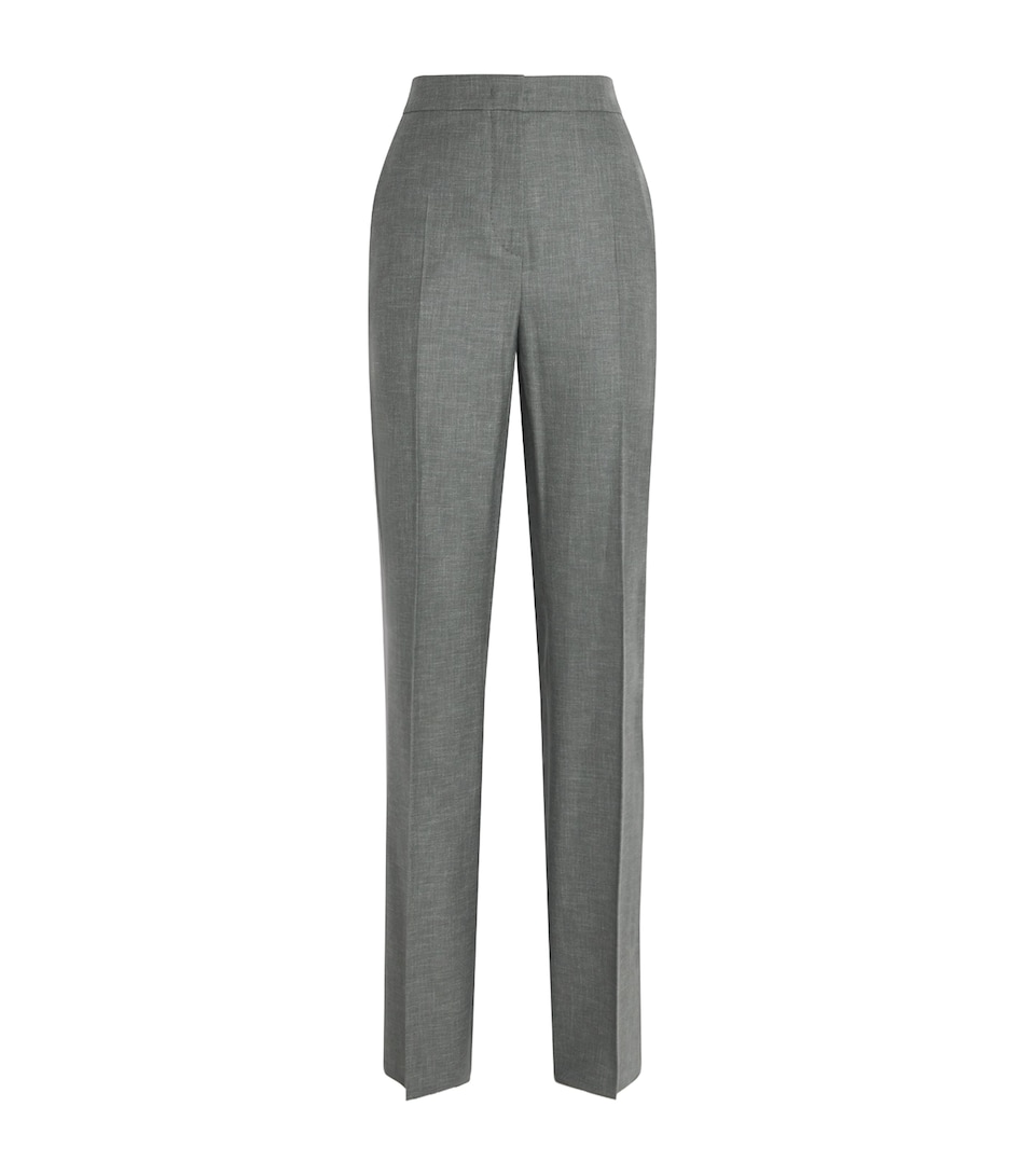 Stretch-Wool Flared Trousers