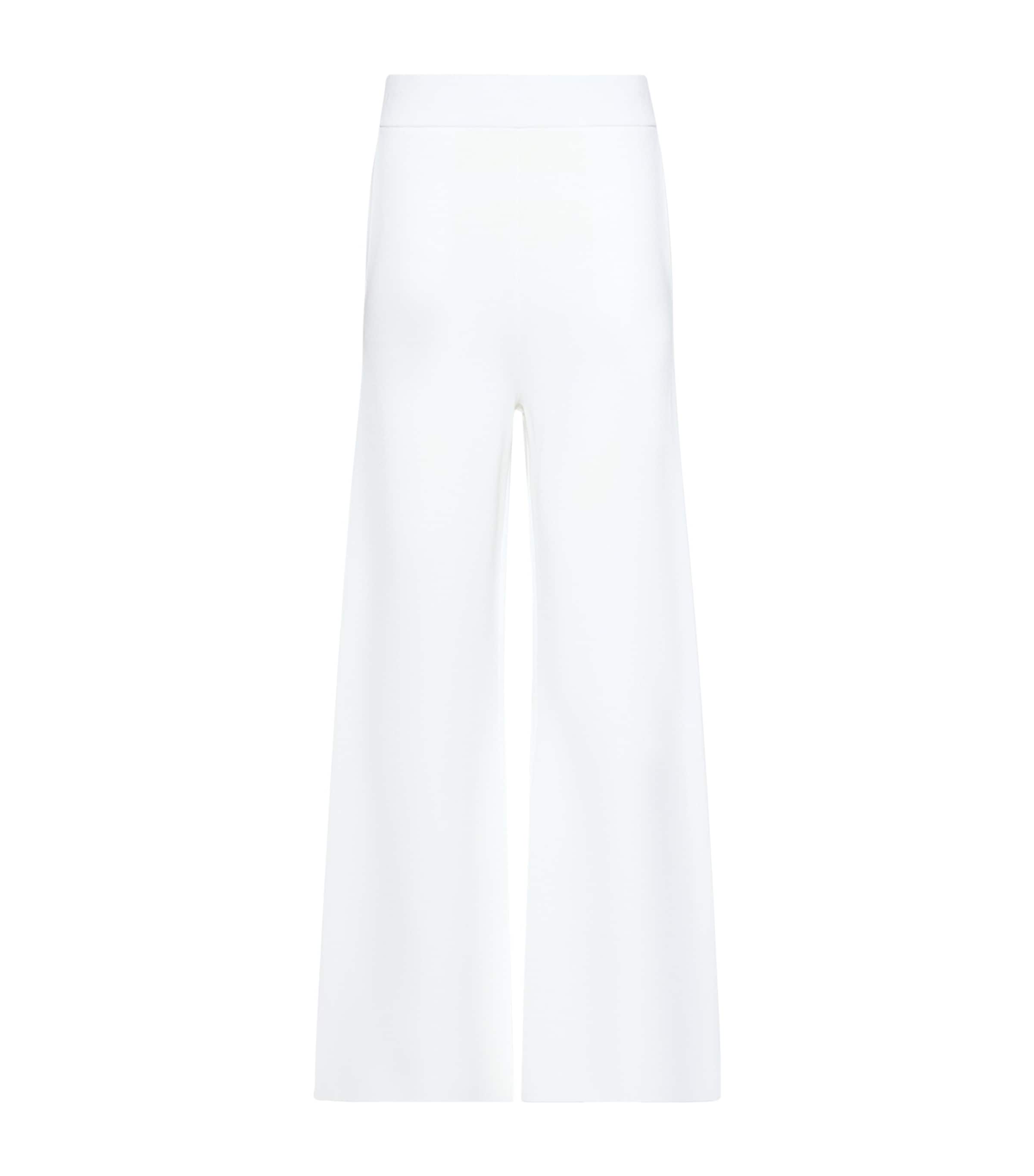 Max Mara Womens Wide-Leg High-Waist Trousers White