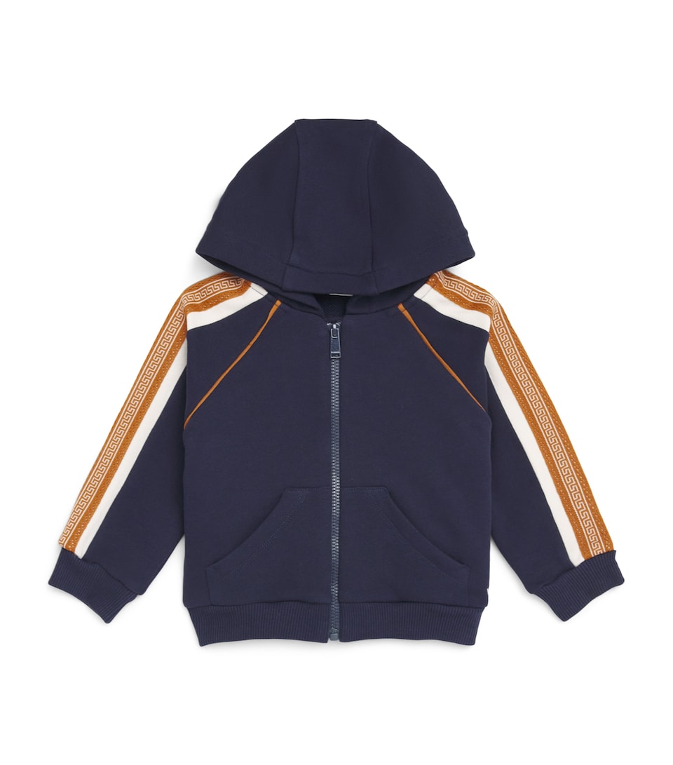 Versace Kids Cotton Greca-Embroidered Hoodie (6-36 Months)
