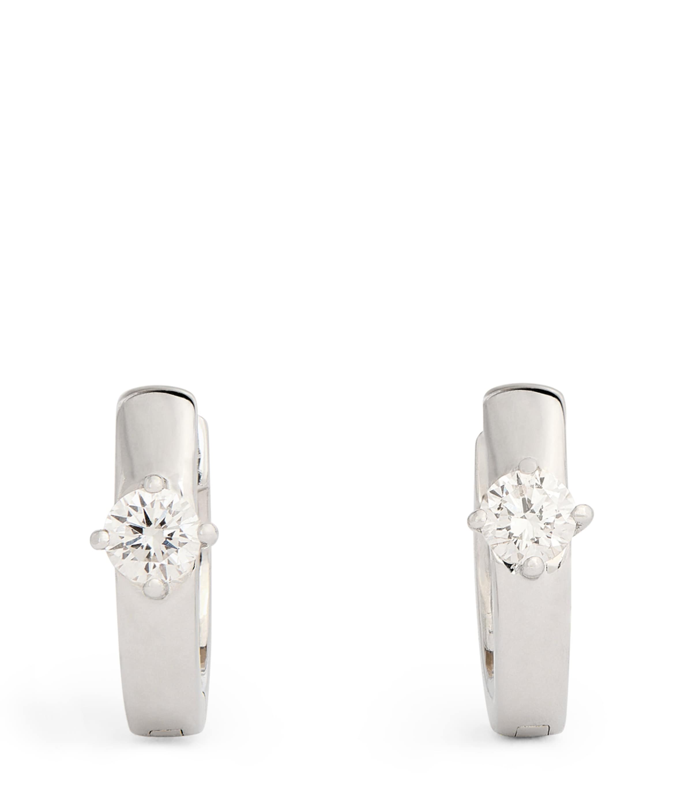 Anita Ko White Gold and Diamond Huggie Earrings White Gold