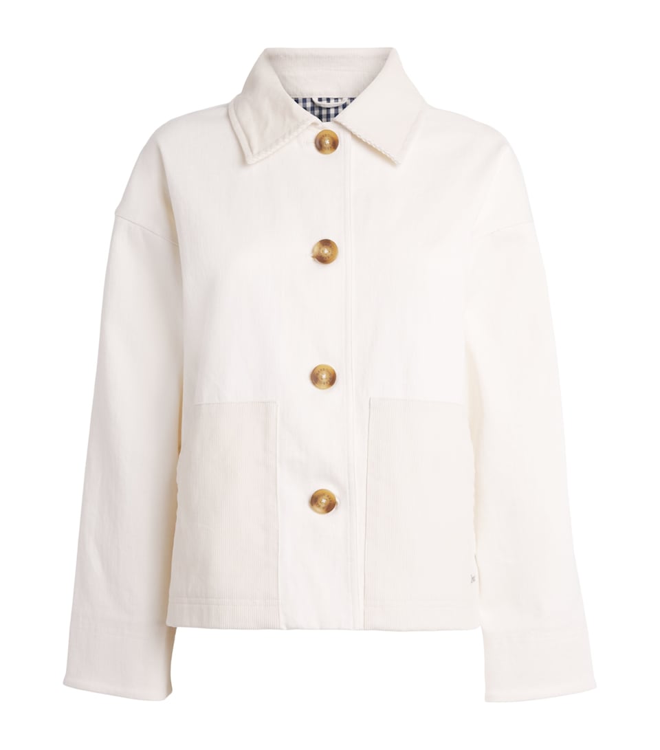 Barbour Womens Stretch-Cotton Cloverdale Jacket Neutral