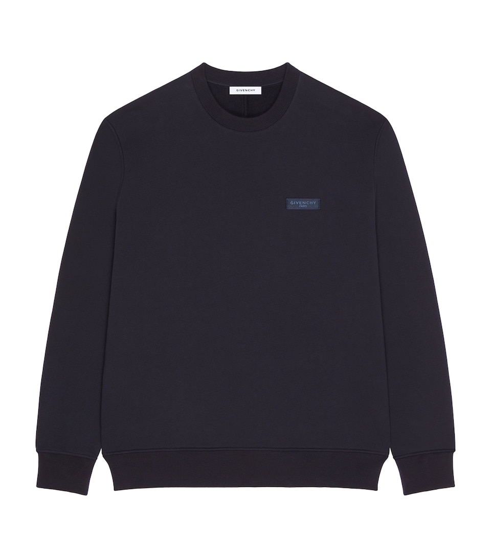 Givenchy Mens Cotton Logo Sweatshirt Dark Navy
