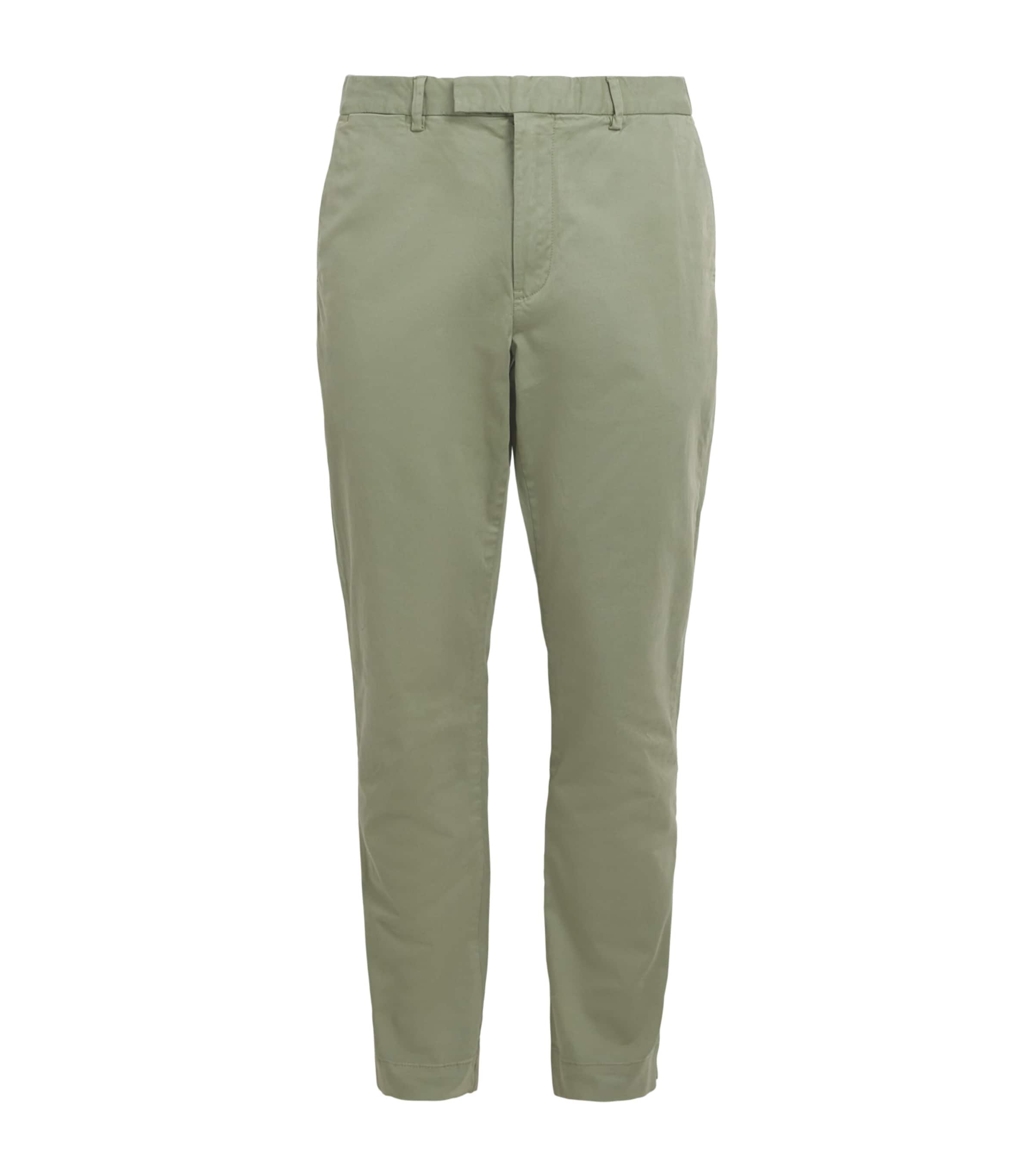 Polo Ralph Lauren Mens Stretch-Cotton Jarrett Slim Chinos Sage Green