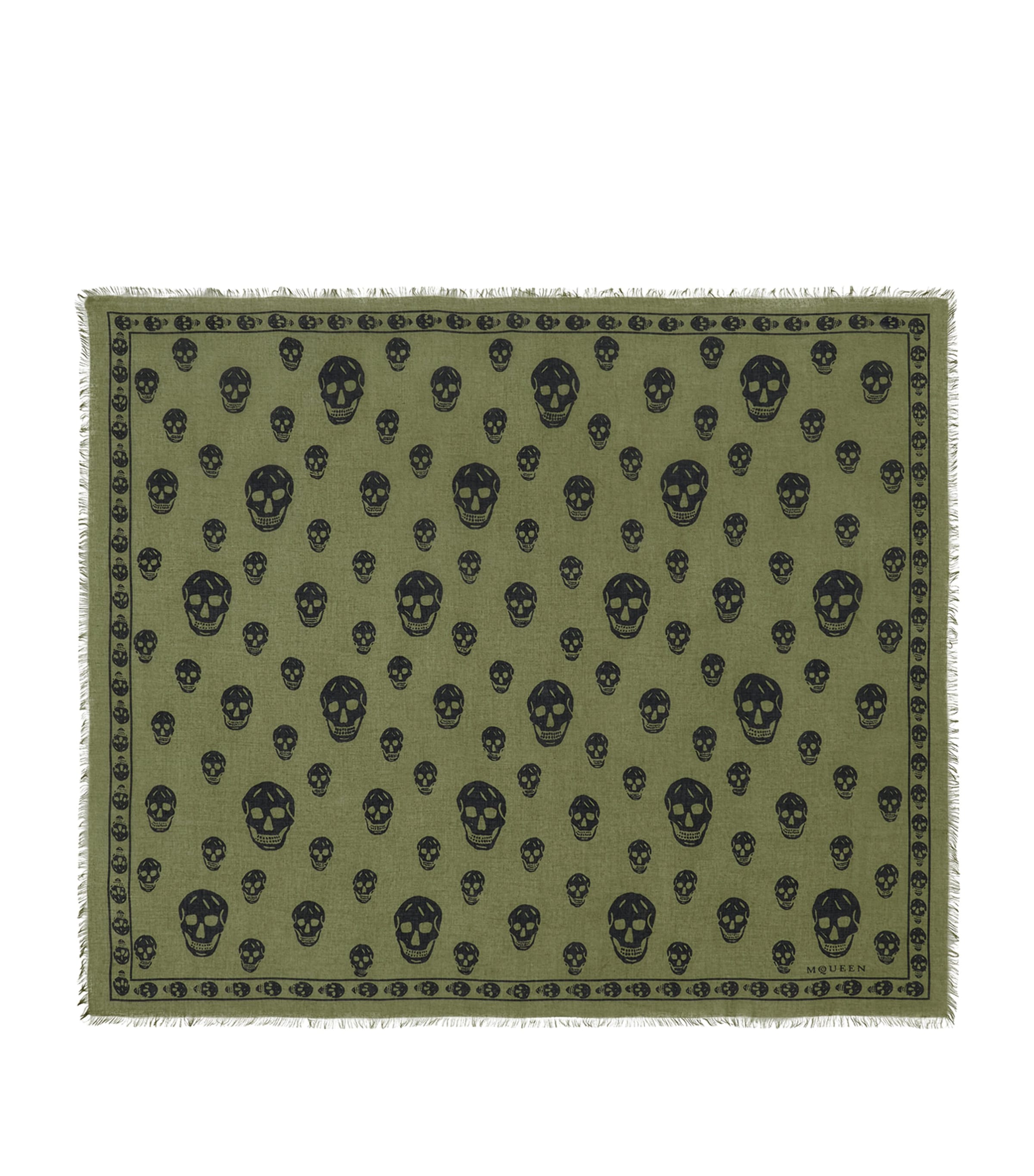 McQueen Modal-Silk Skull Scarf