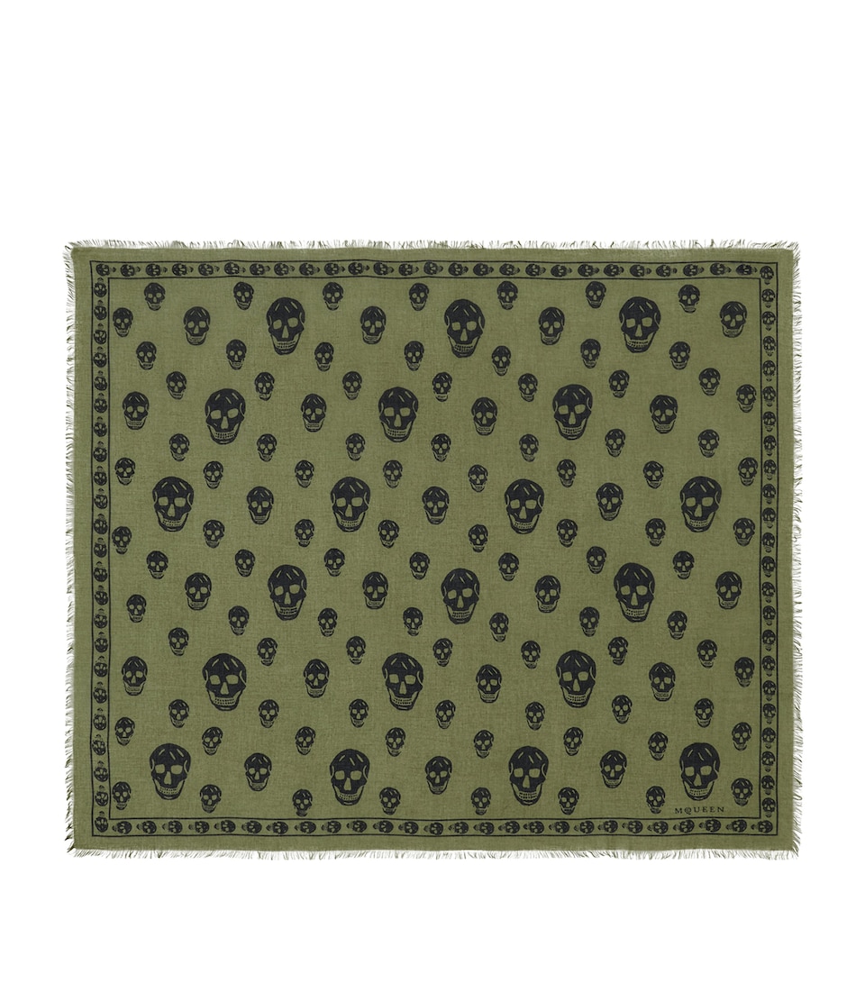 McQueen Modal-Silk Skull Scarf