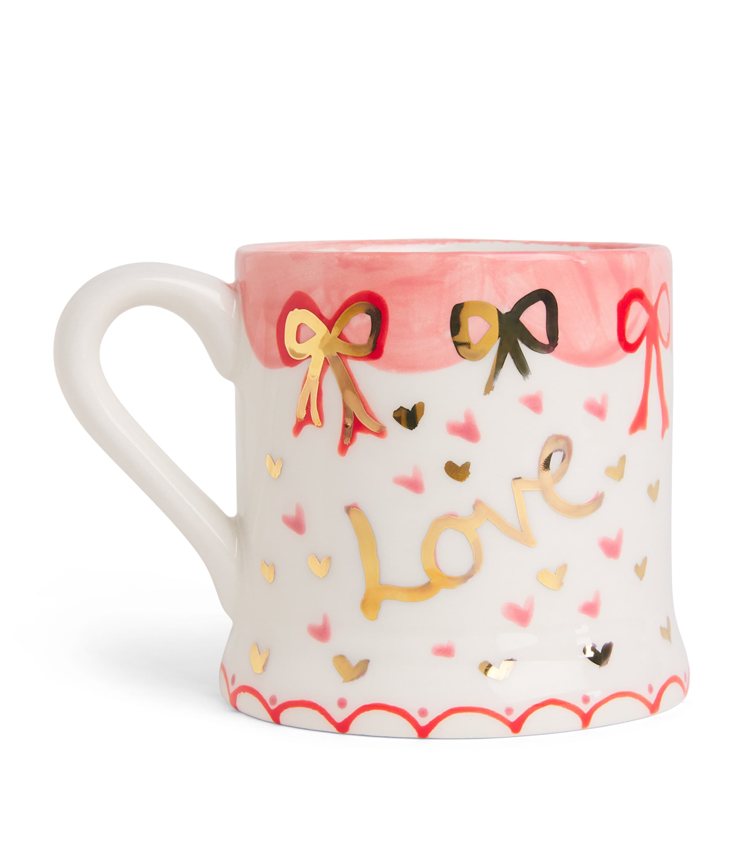Jayne Redmond Hand-Painted Love Mug White