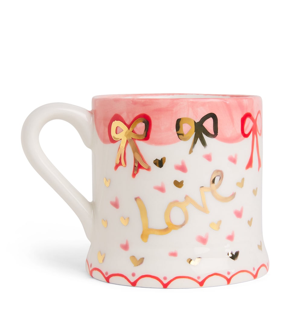 Jayne Redmond Hand-Painted Love Mug White