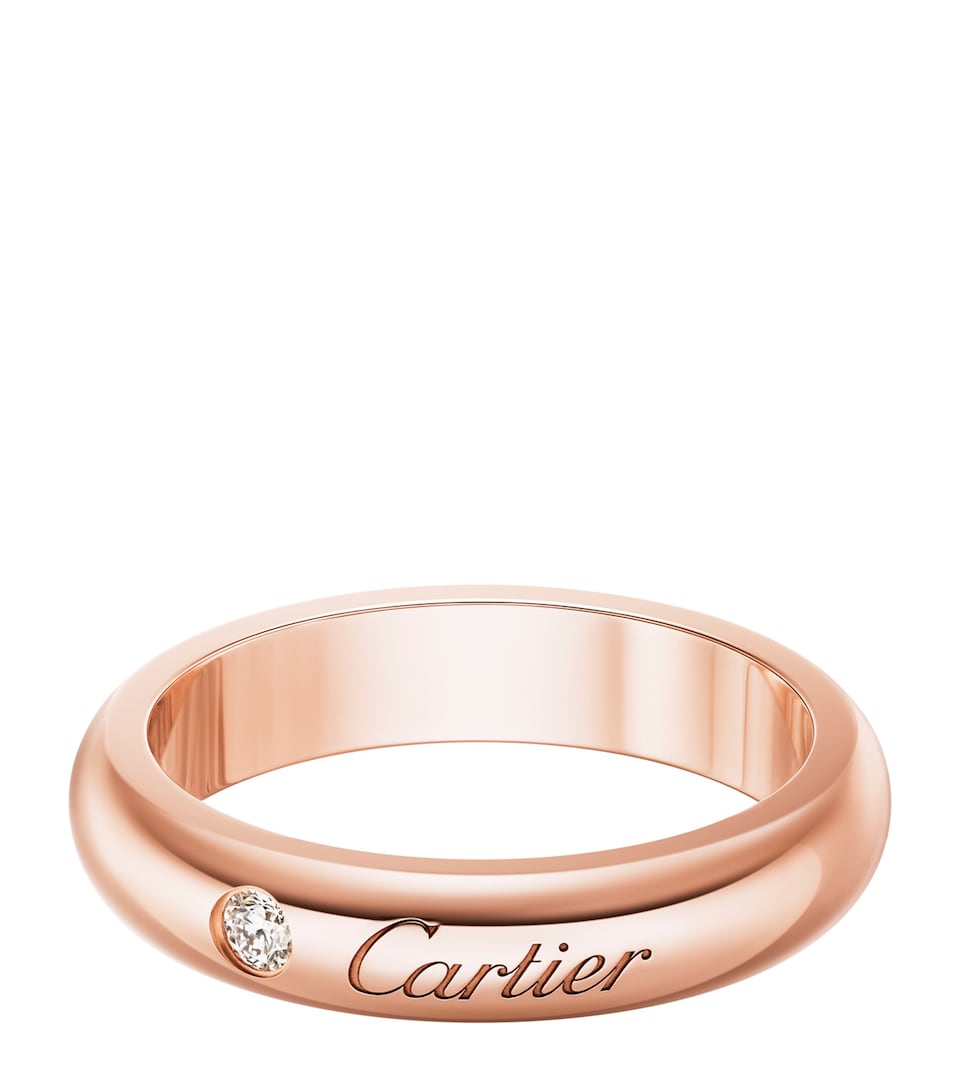 Rose Gold and Diamond C de Cartier Wedding Band