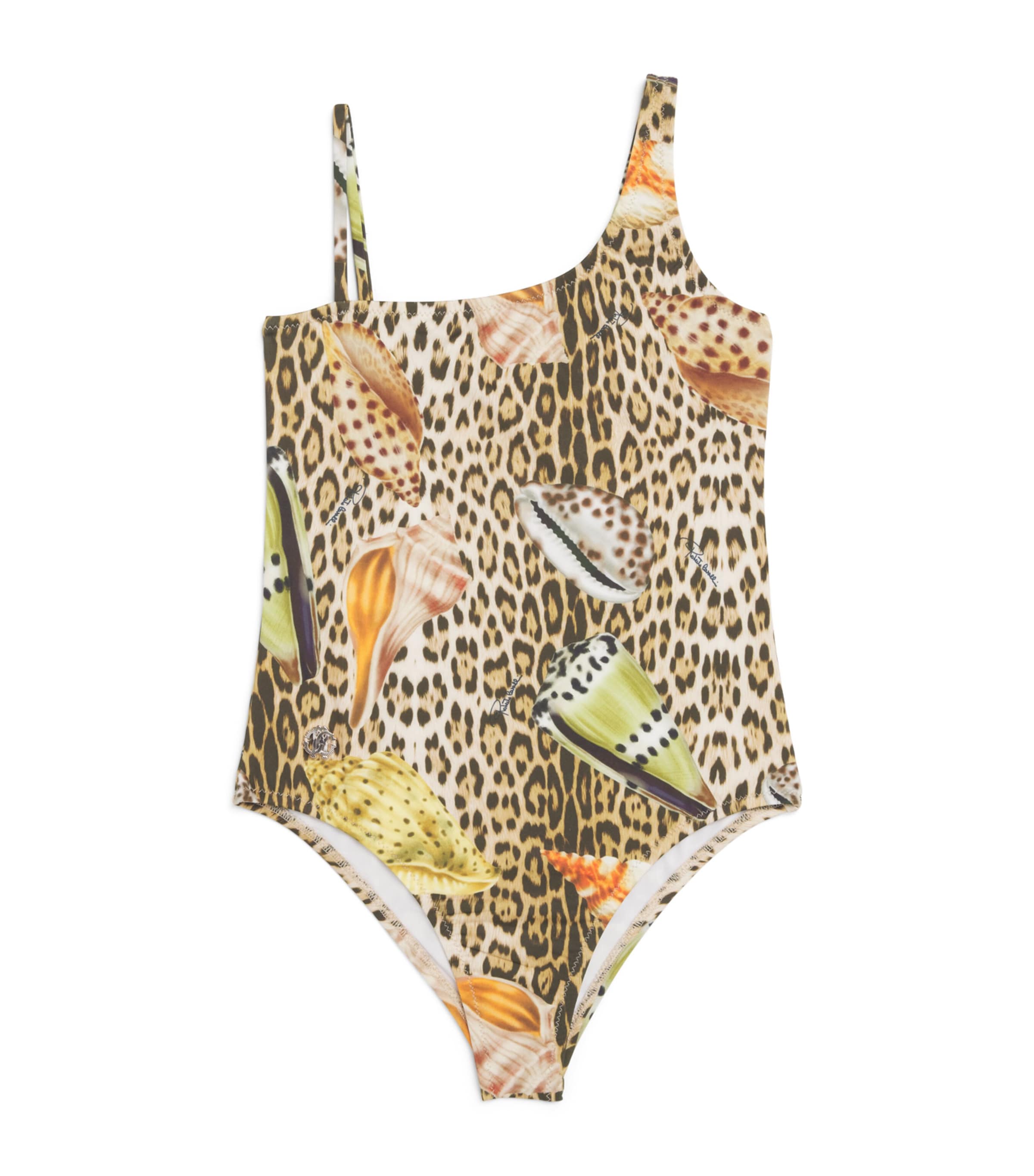 Roberto Cavalli Leopard and Shell Print Swimsuit (4-14 Years) Macula New Heritage