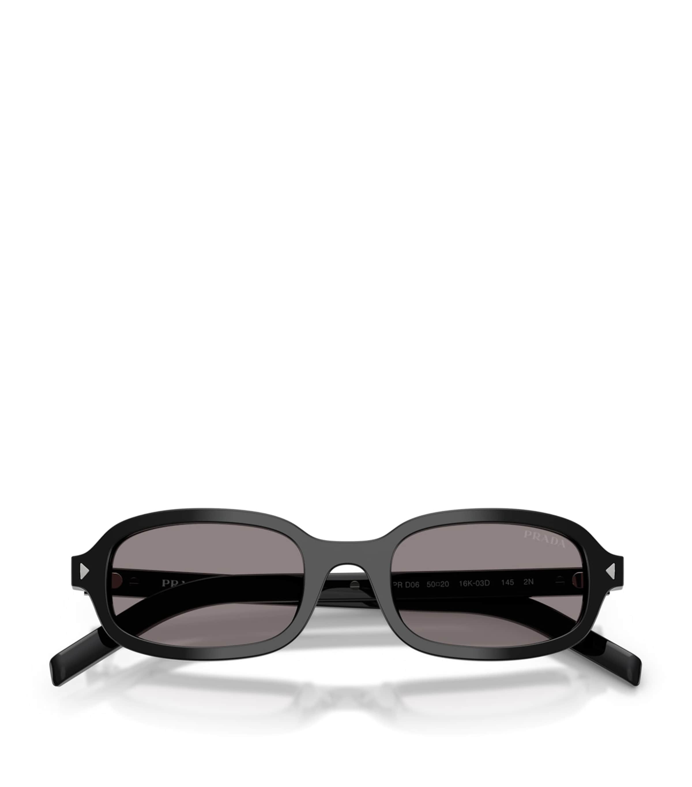 Prada Acetate Oval Sunglasses Black