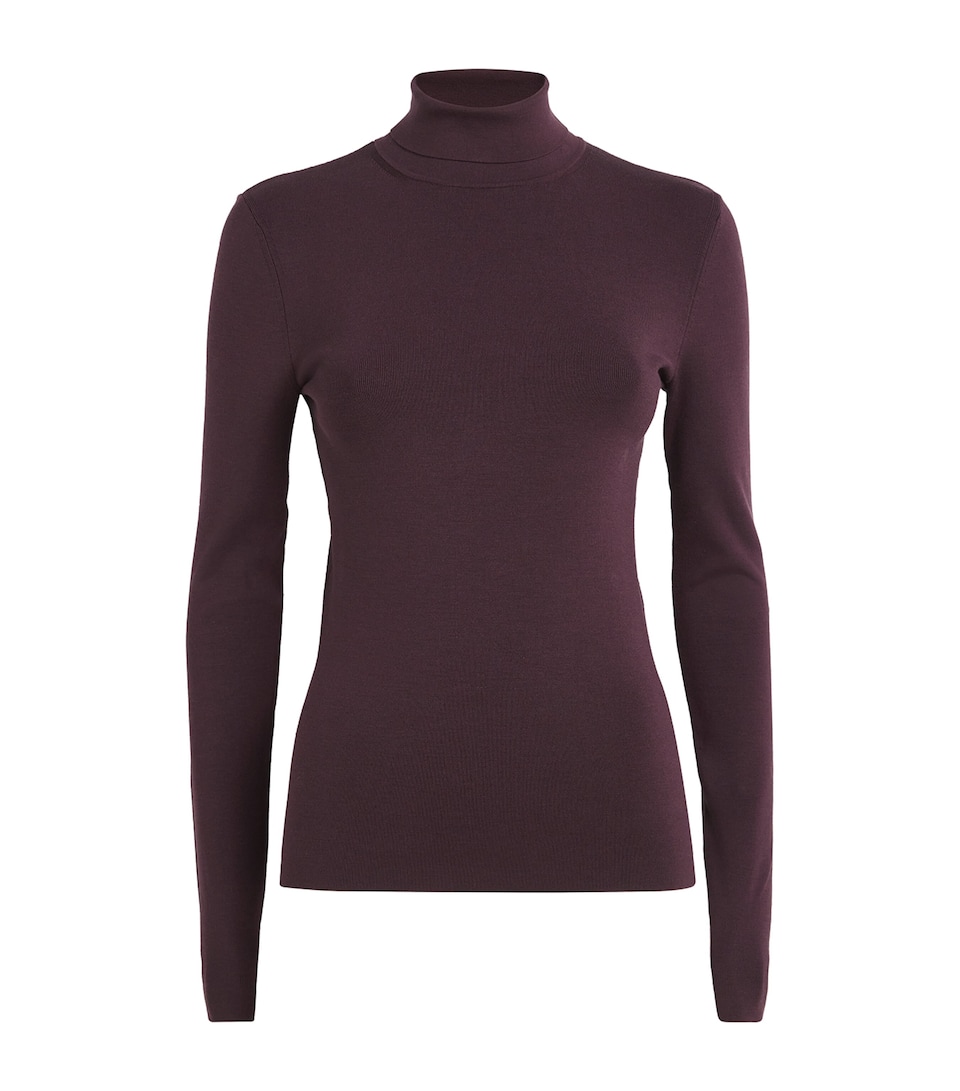 Stretch-Silk High-Neck Top