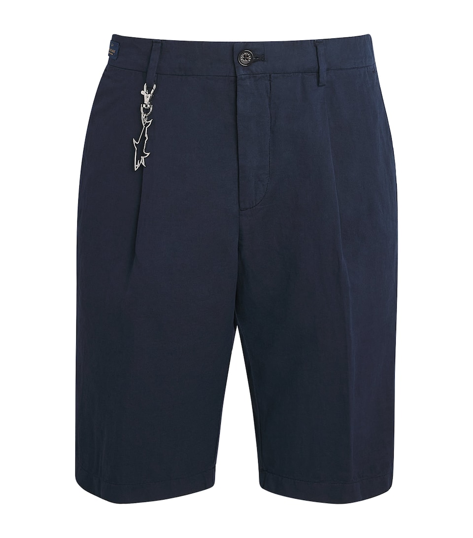Cotton-Linen Bermuda Shorts