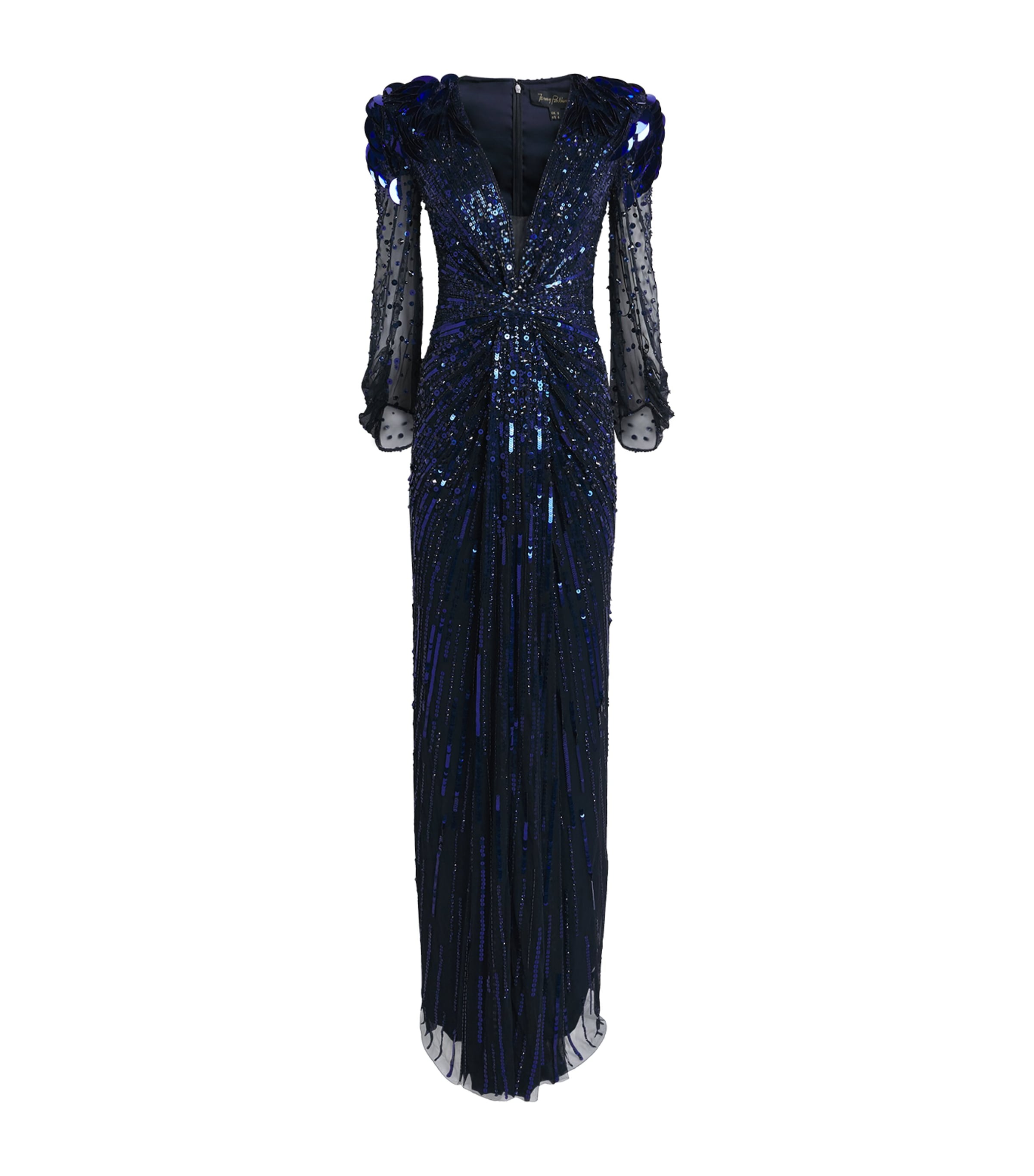 Jenny Packham Womens Embellished Xenia Gown Ink
