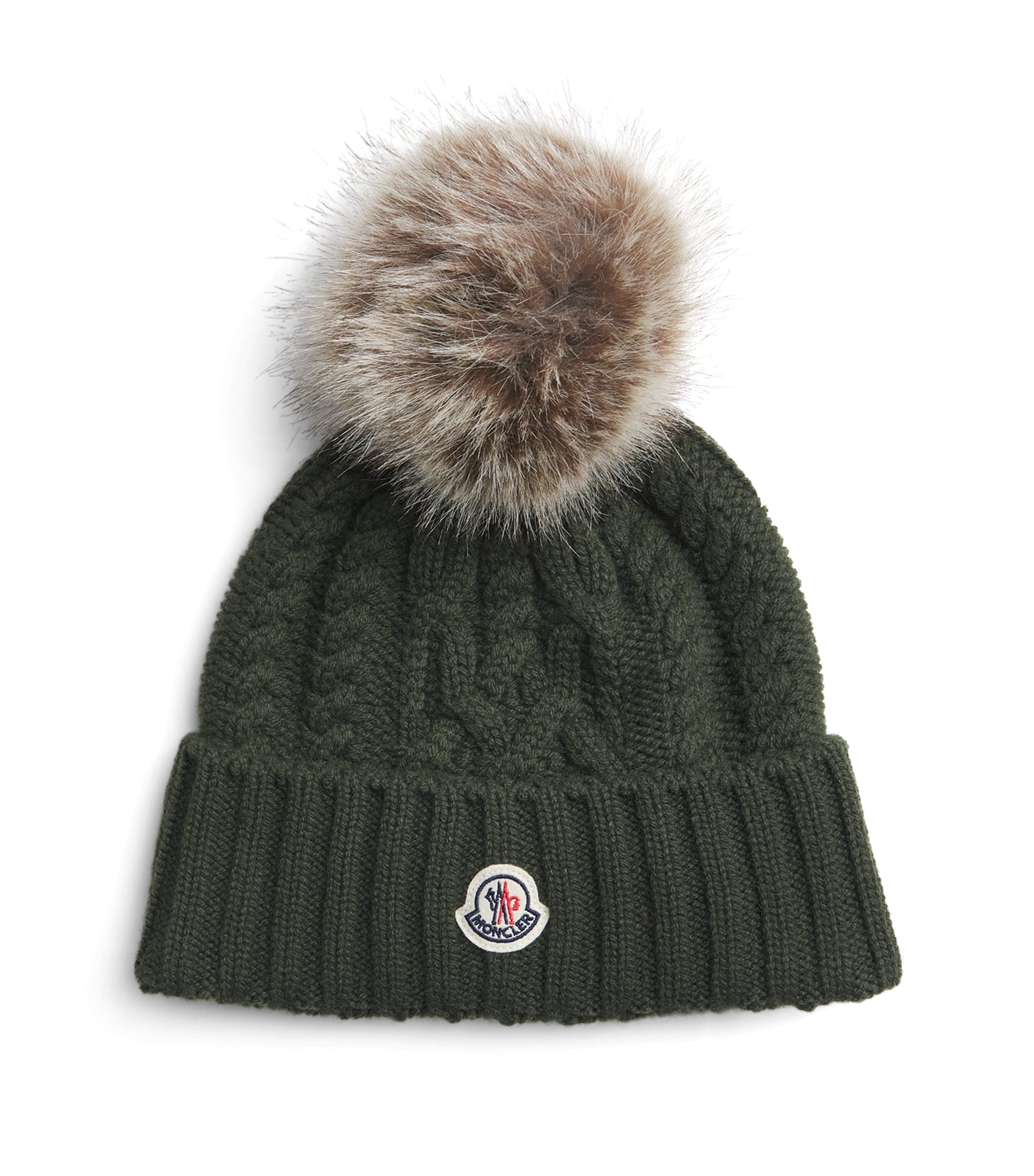 Moncler Virgin Wool-Cashmere Pom-Pom Beanie