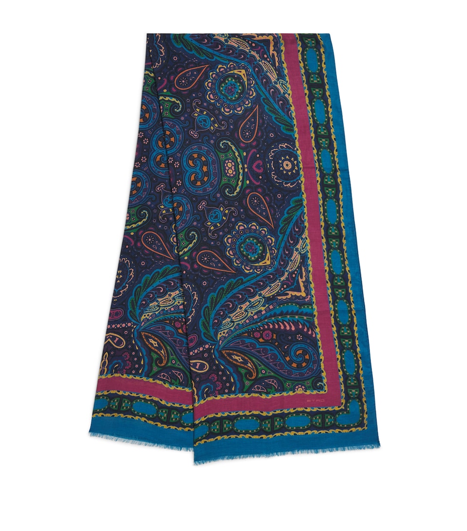 Modal-Cashmere Paisley Scarf