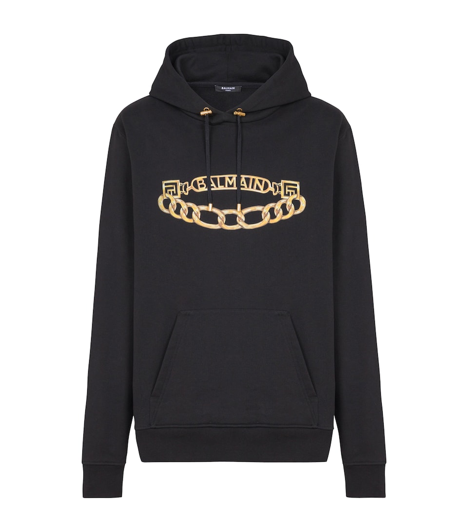 Cotton Chain Print Hoodie