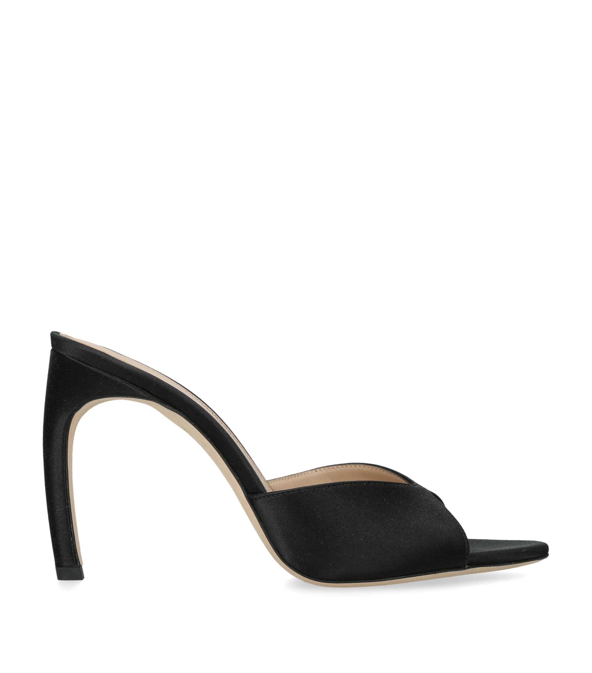 Victoria Beckham Satin Harlow Heeled Mules 100 Black