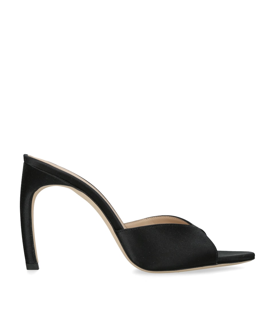 Victoria Beckham Satin Harlow Heeled Mules 100 Black