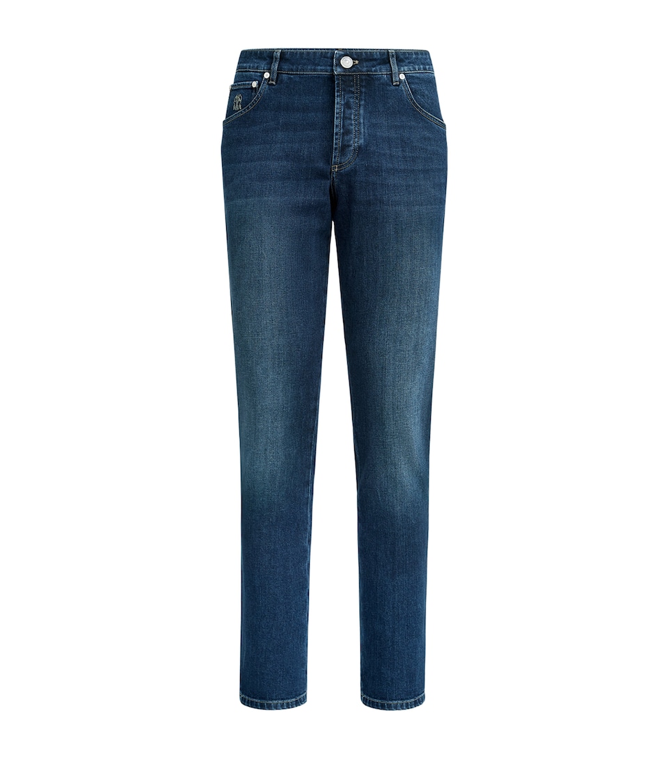 Brunello Cucinelli Mens Comfort Denim Straight Jeans