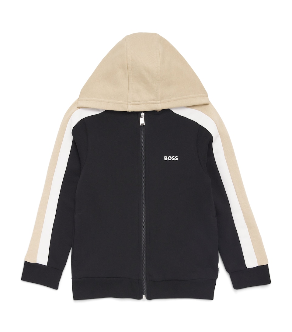 Cotton Stripe Zip-Up Hoodie (4-16 Years)