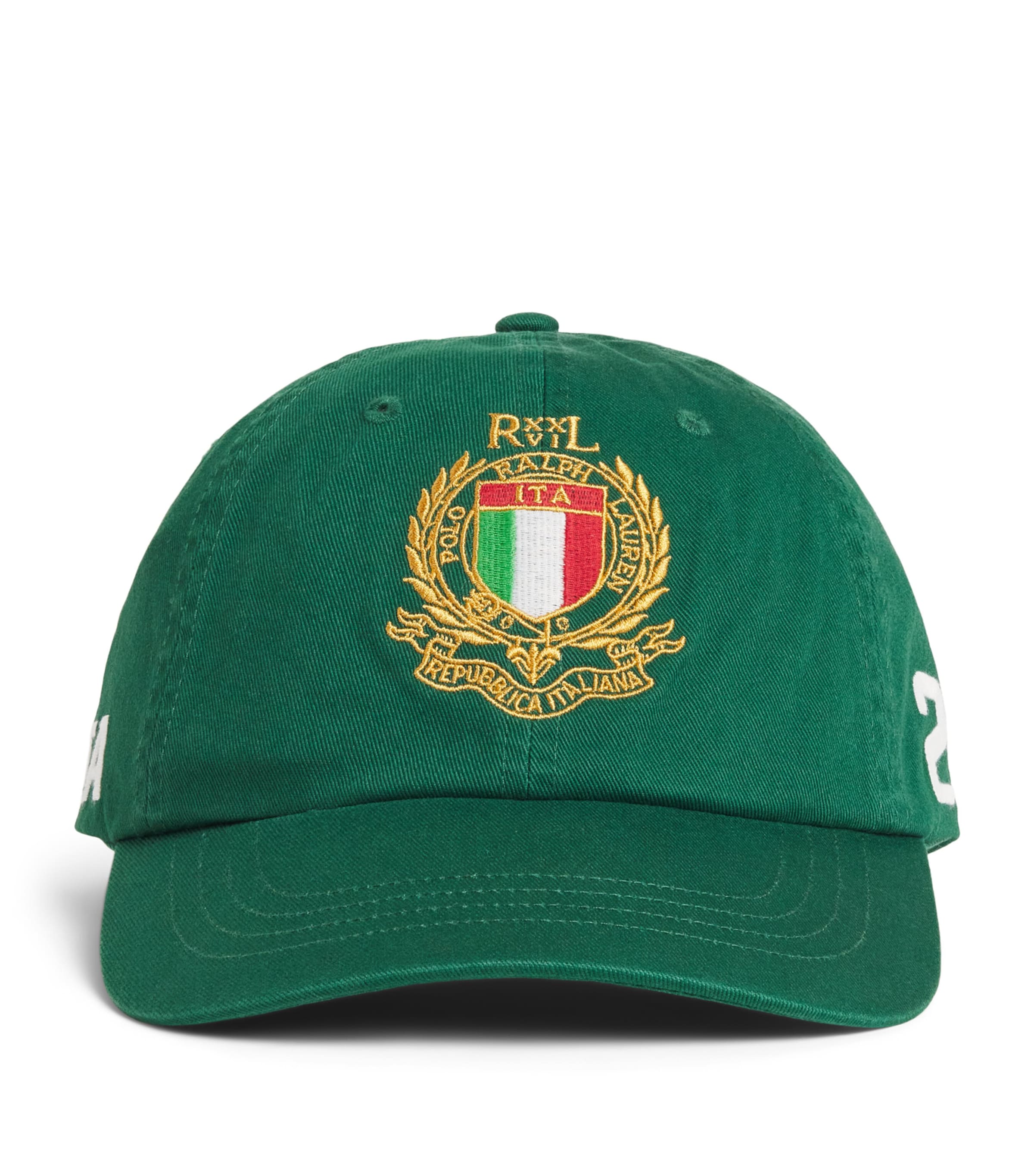 Polo Ralph Lauren Cotton Twill Italy Crest Baseball Cap New Forest