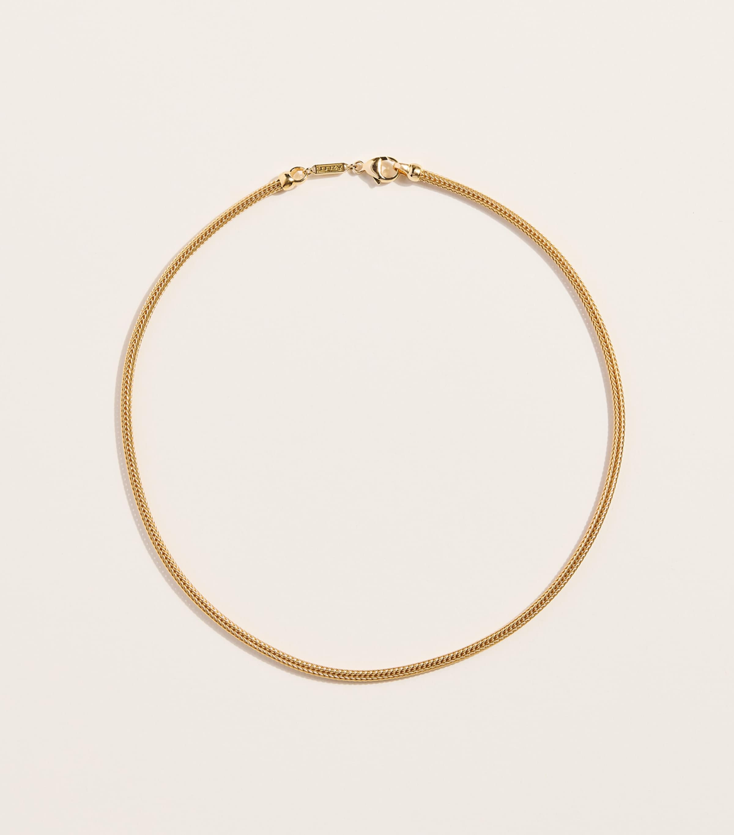 Azlee Yellow Gold Divine Woven Necklace Yellow Gold
